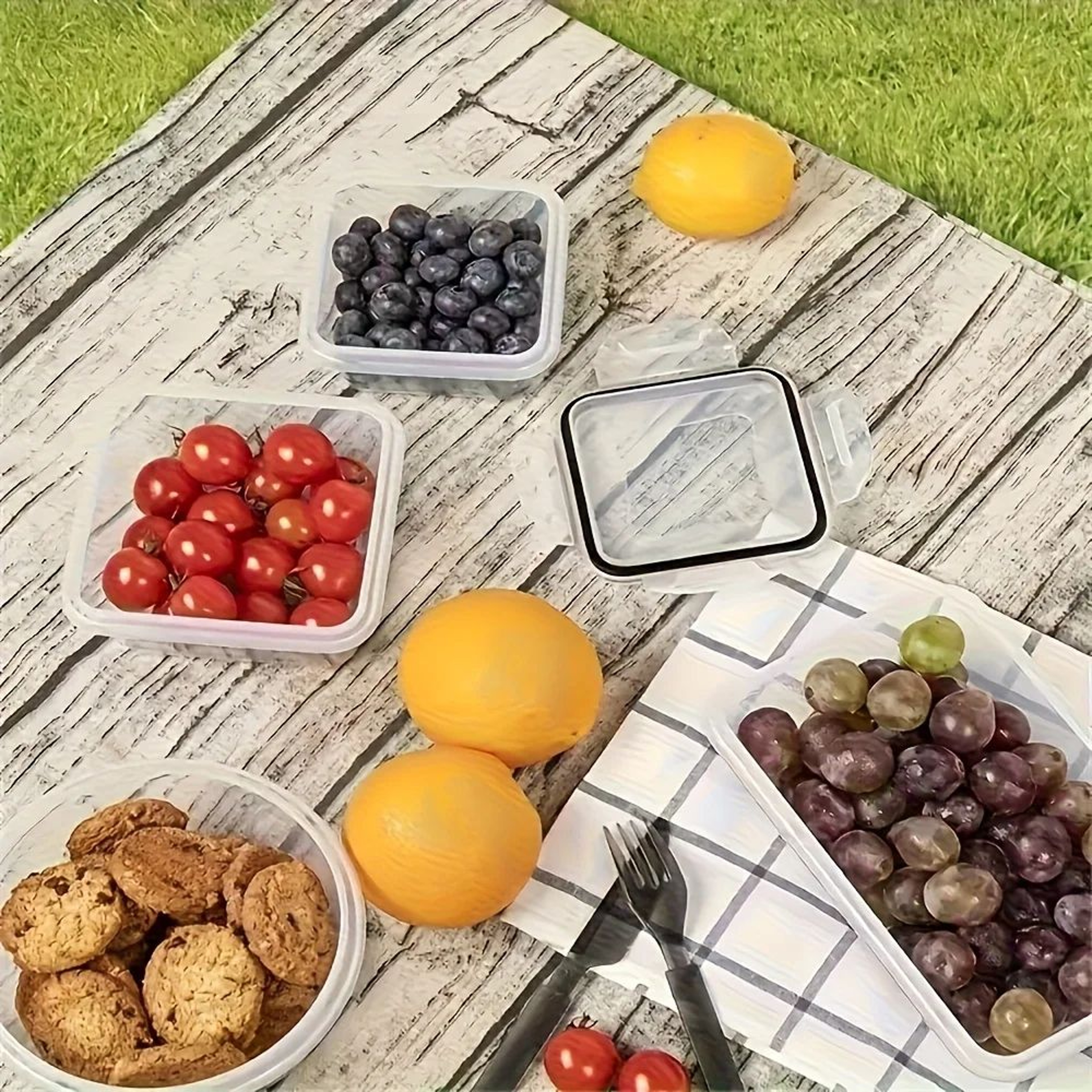 4 Piece Airtight Food Storage Container Set Pantry Storage Containers With Snap Lids 4
