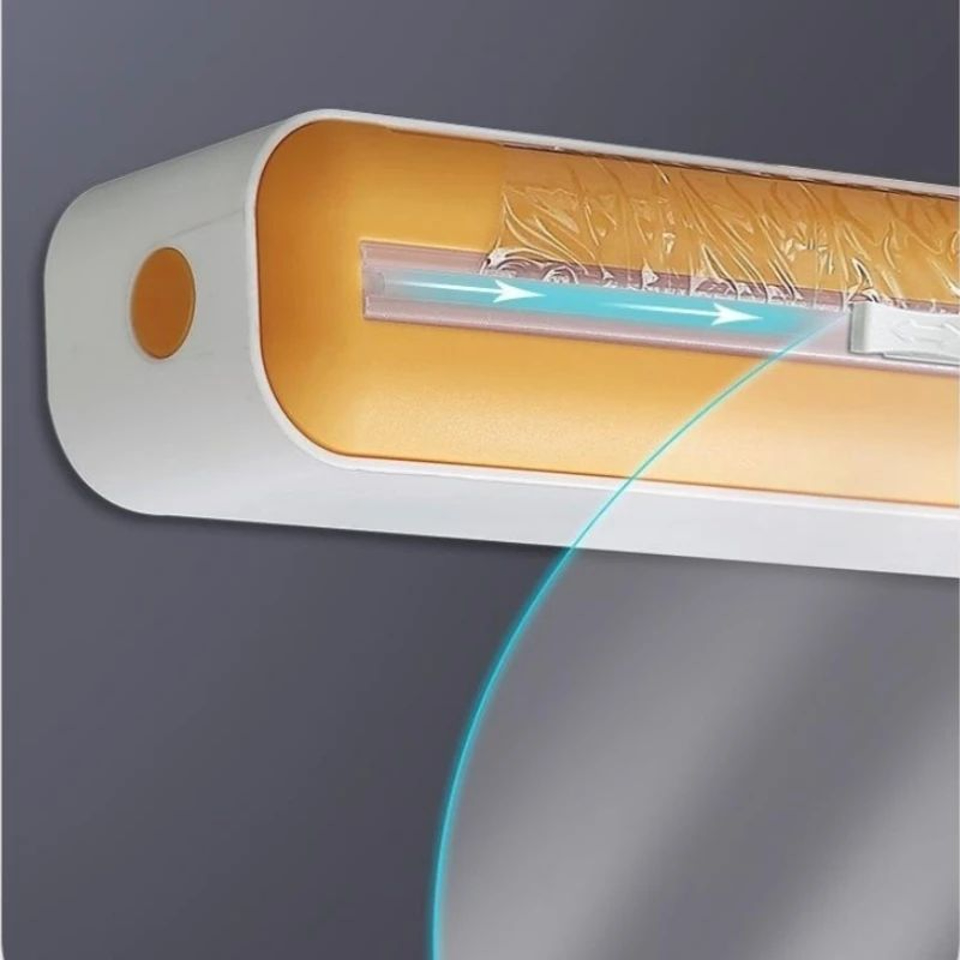 Plastic Cling Wrap And Foil Dispenser With Built In Cutter 3