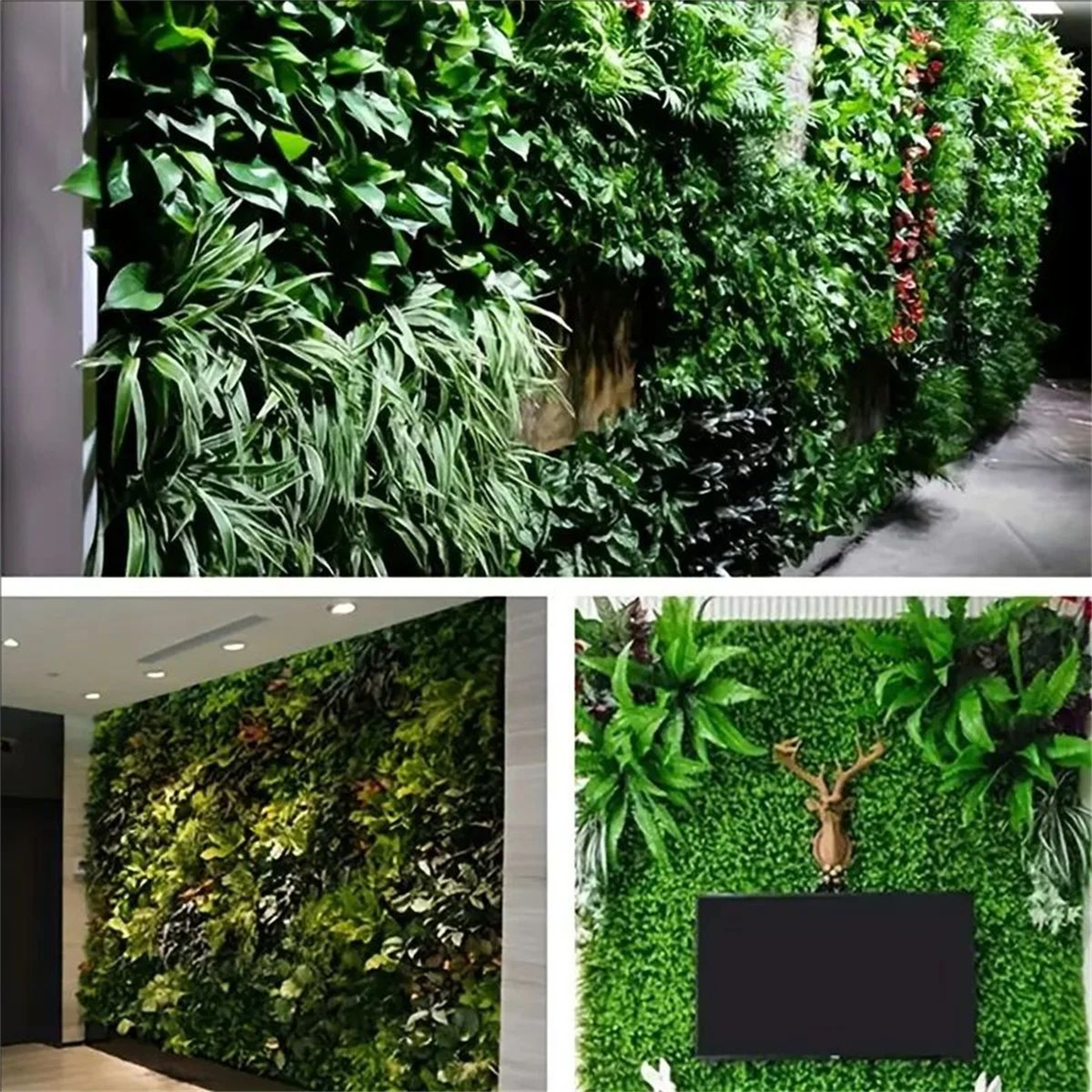 Artificial Green Wall Panels 3D Faux Plant Decor 5