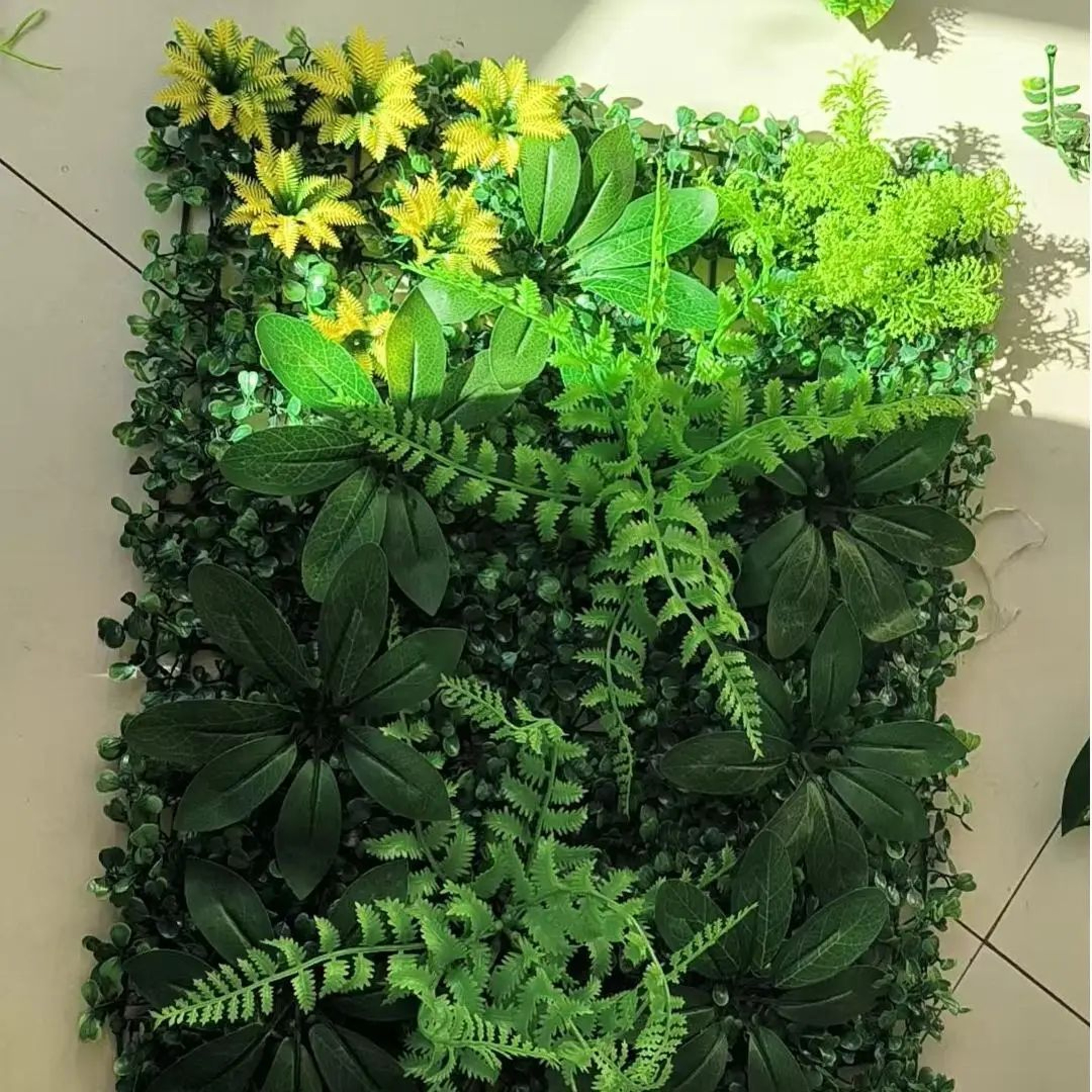 Artificial Green Wall Panel With Boxwood Flowers 2