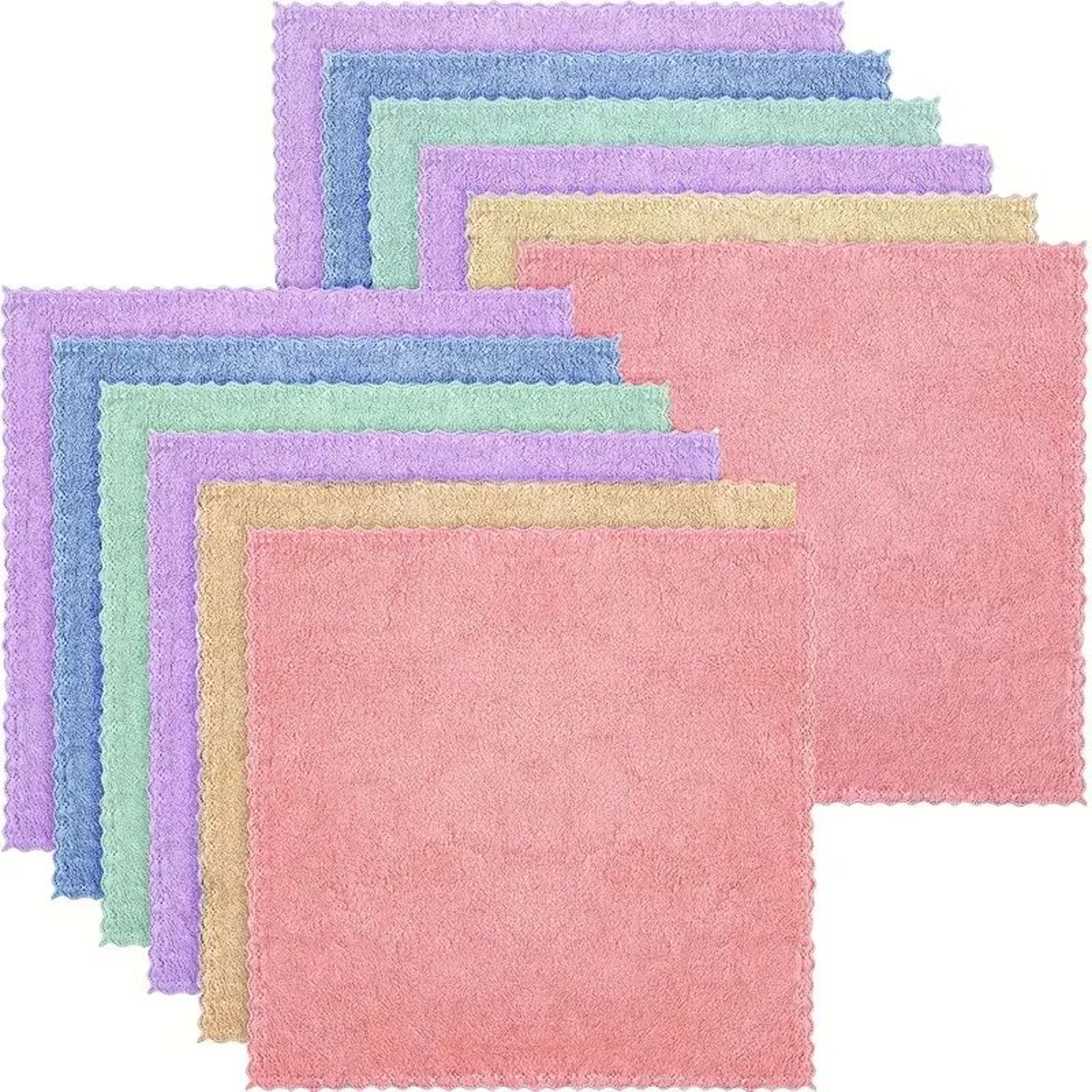 Coral Fleece Hand Towel Soft Absorbent Face And Kitchen Towel 5