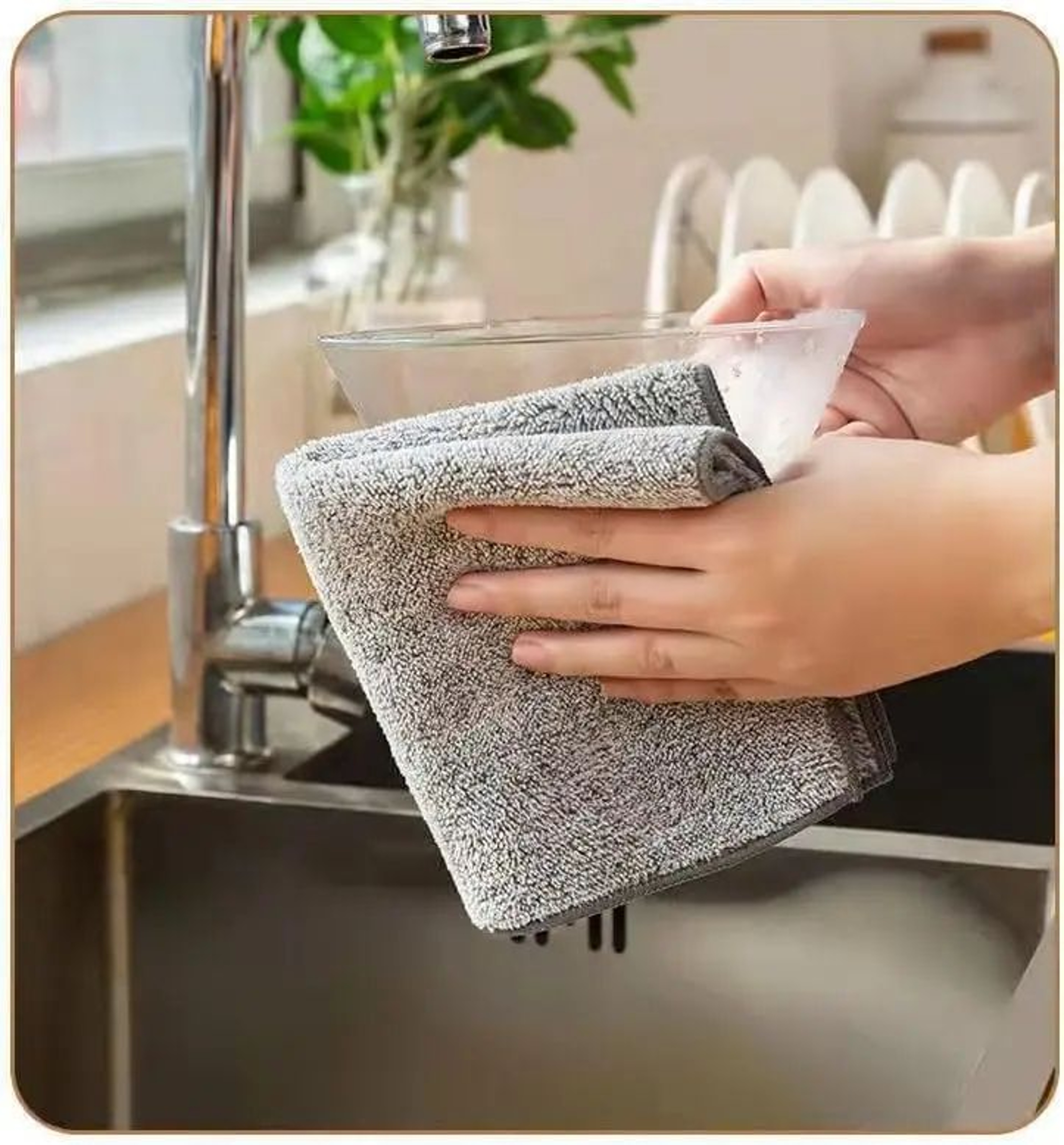 Microfiber Cleaning Cloth Soft Absorbent Reusable Cleaning Towels 1