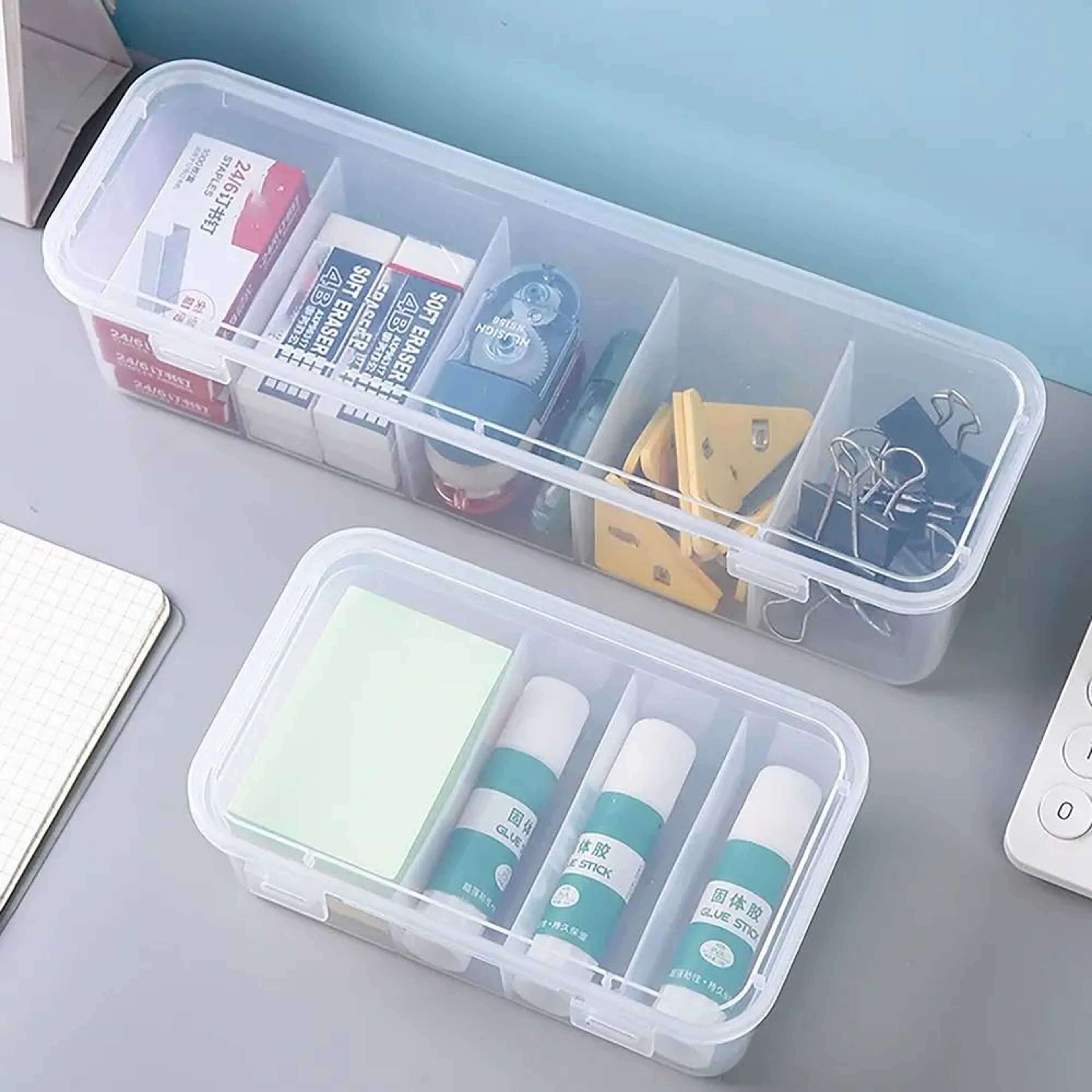 Transparent Cable Organizer Storage Box With Lid For Cords And Accessories 3