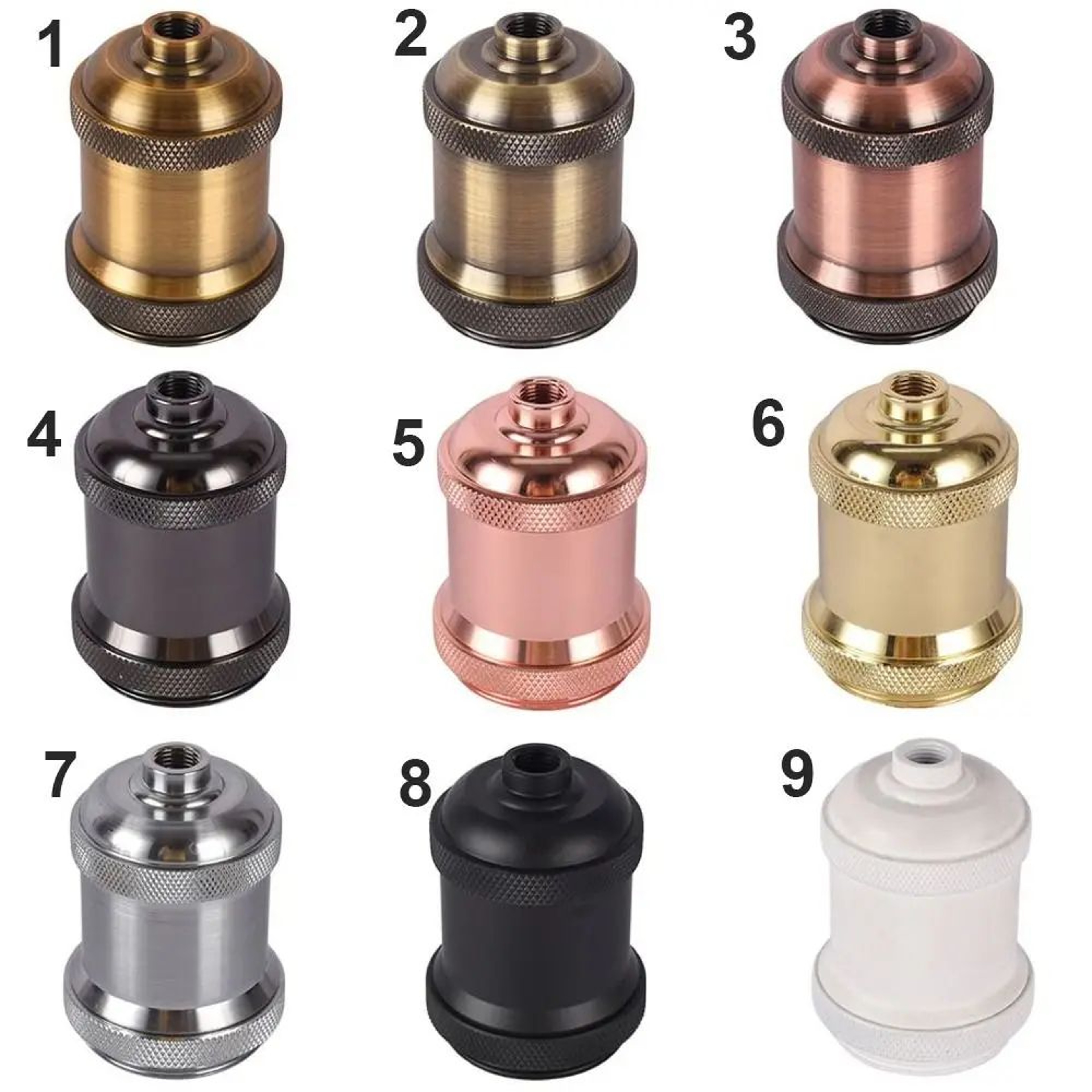 Vintage E27 Light Bulb Socket Antique Lamp Holder For Home Decor 4