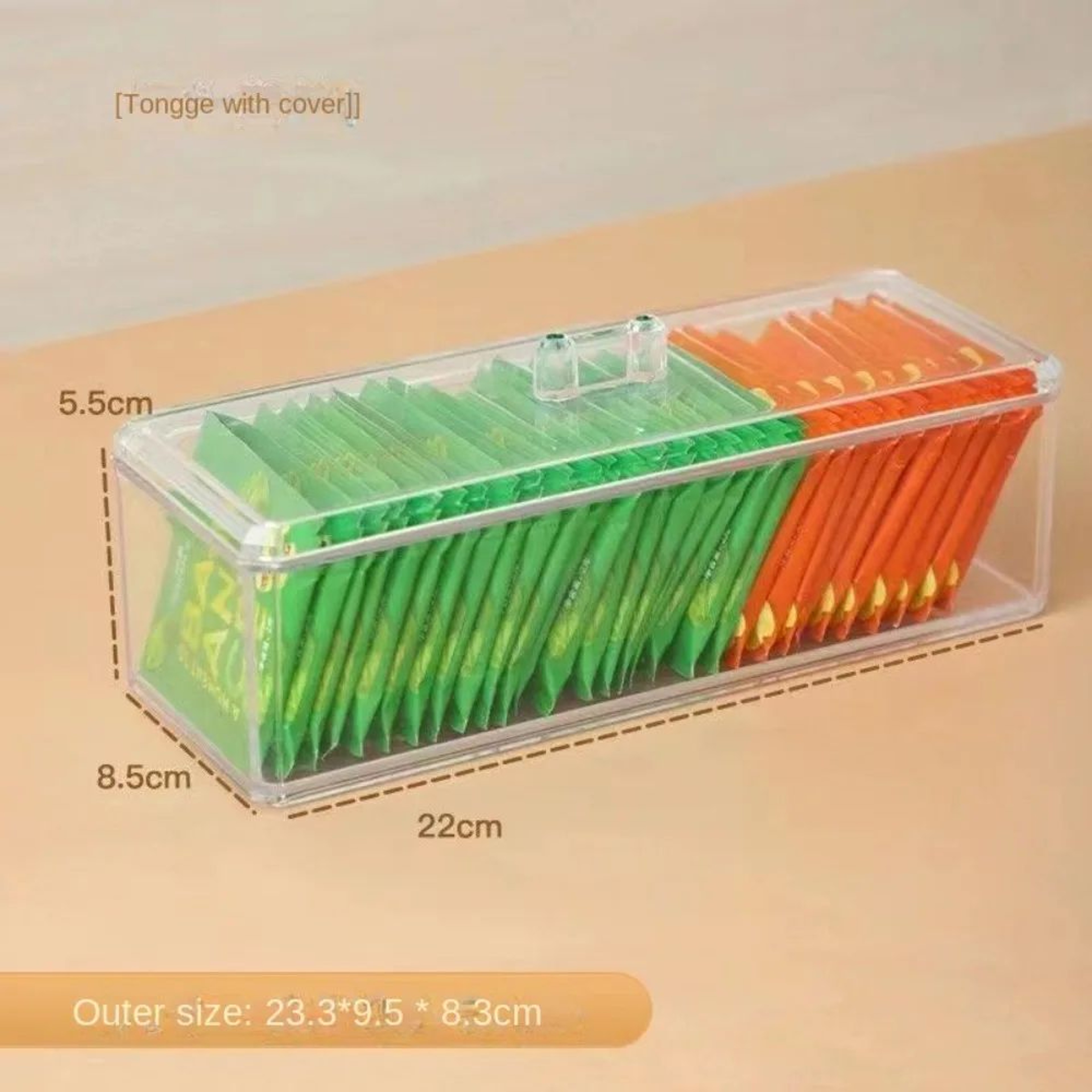 Clear Acrylic Tea Bag Organizer Storage Box For Kitchen Counter And Pantry 2
