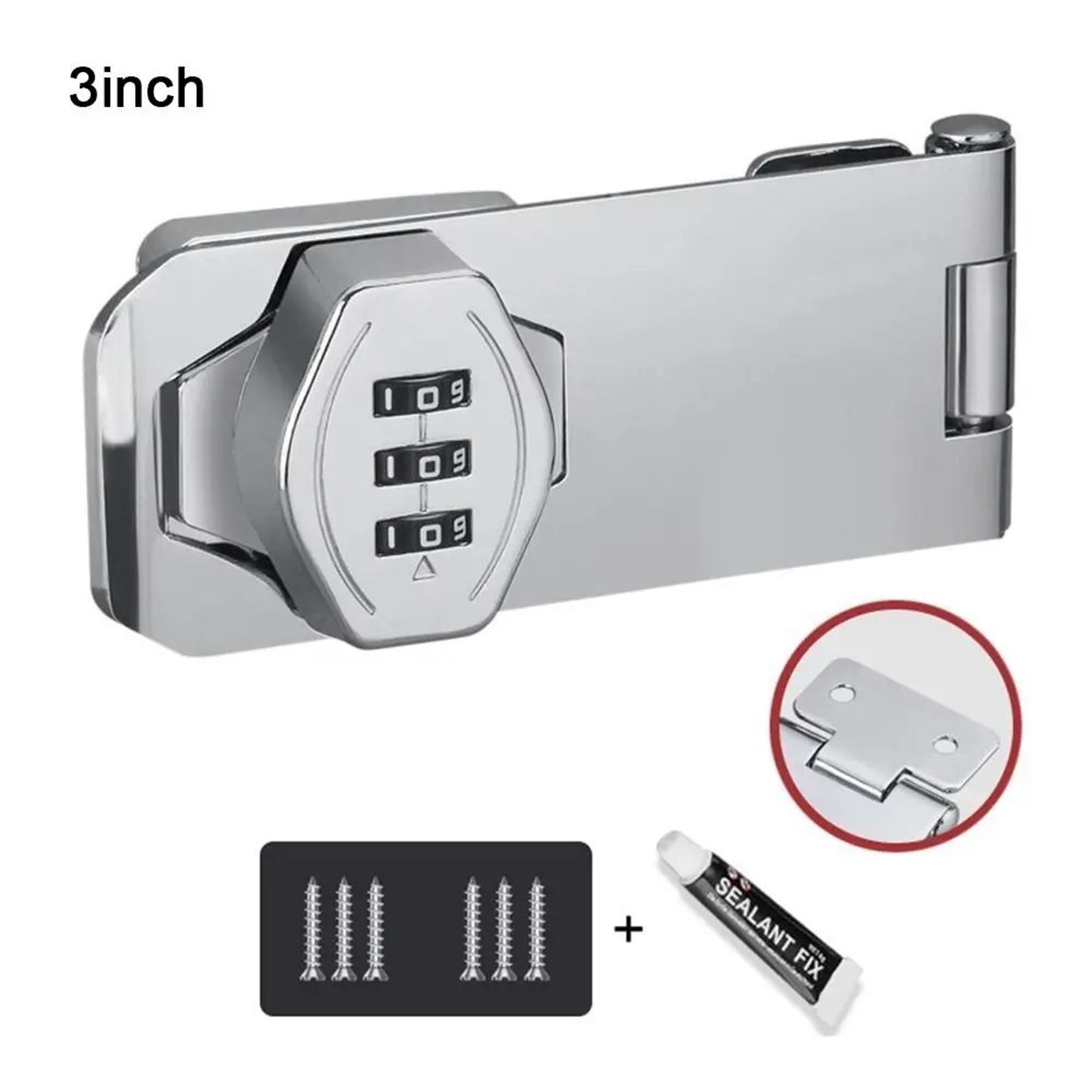 Zinc Alloy Cabinet Combination Lock Keyless 3 Digit Security Lock 10