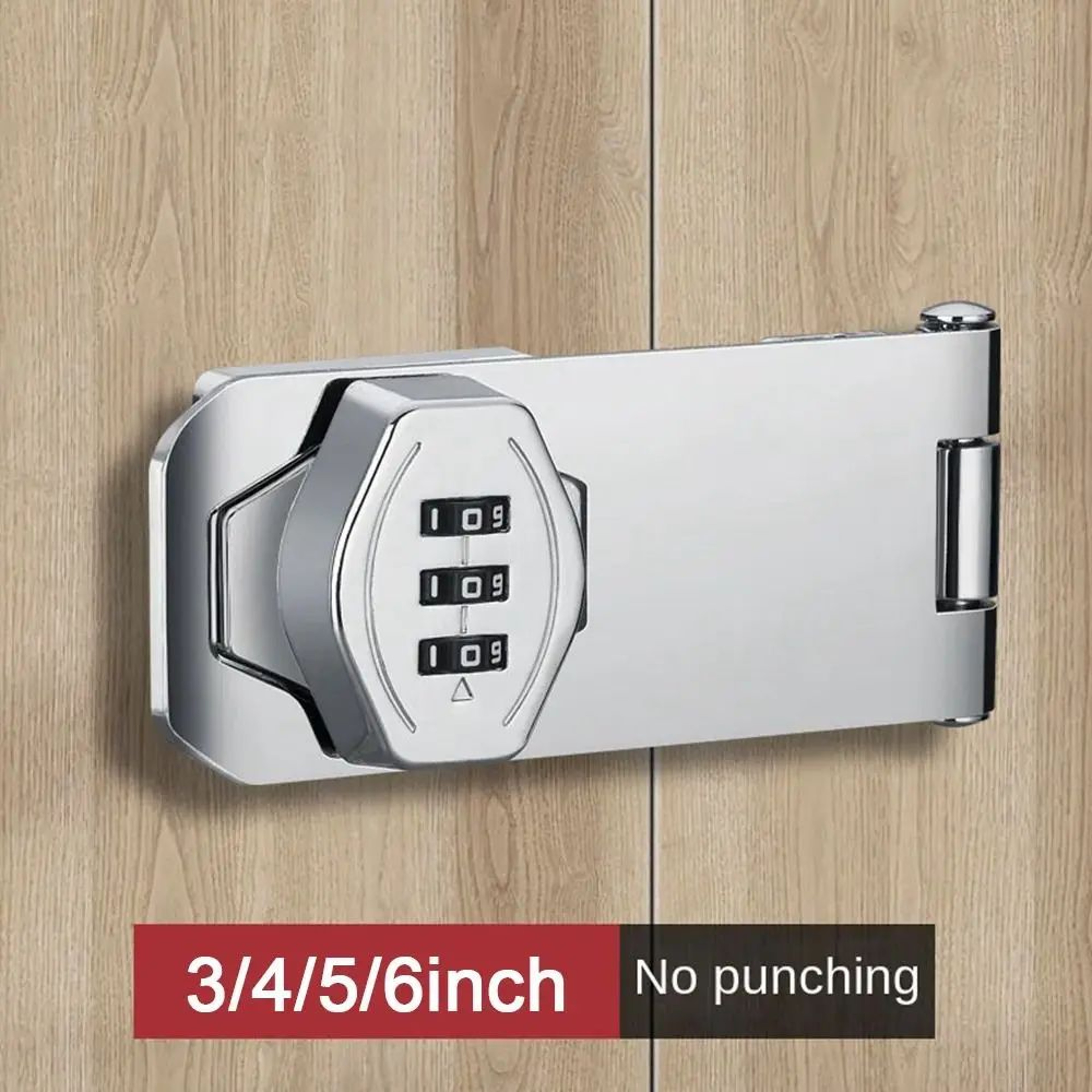 Zinc Alloy Cabinet Combination Lock Keyless 3 Digit Security Lock 2