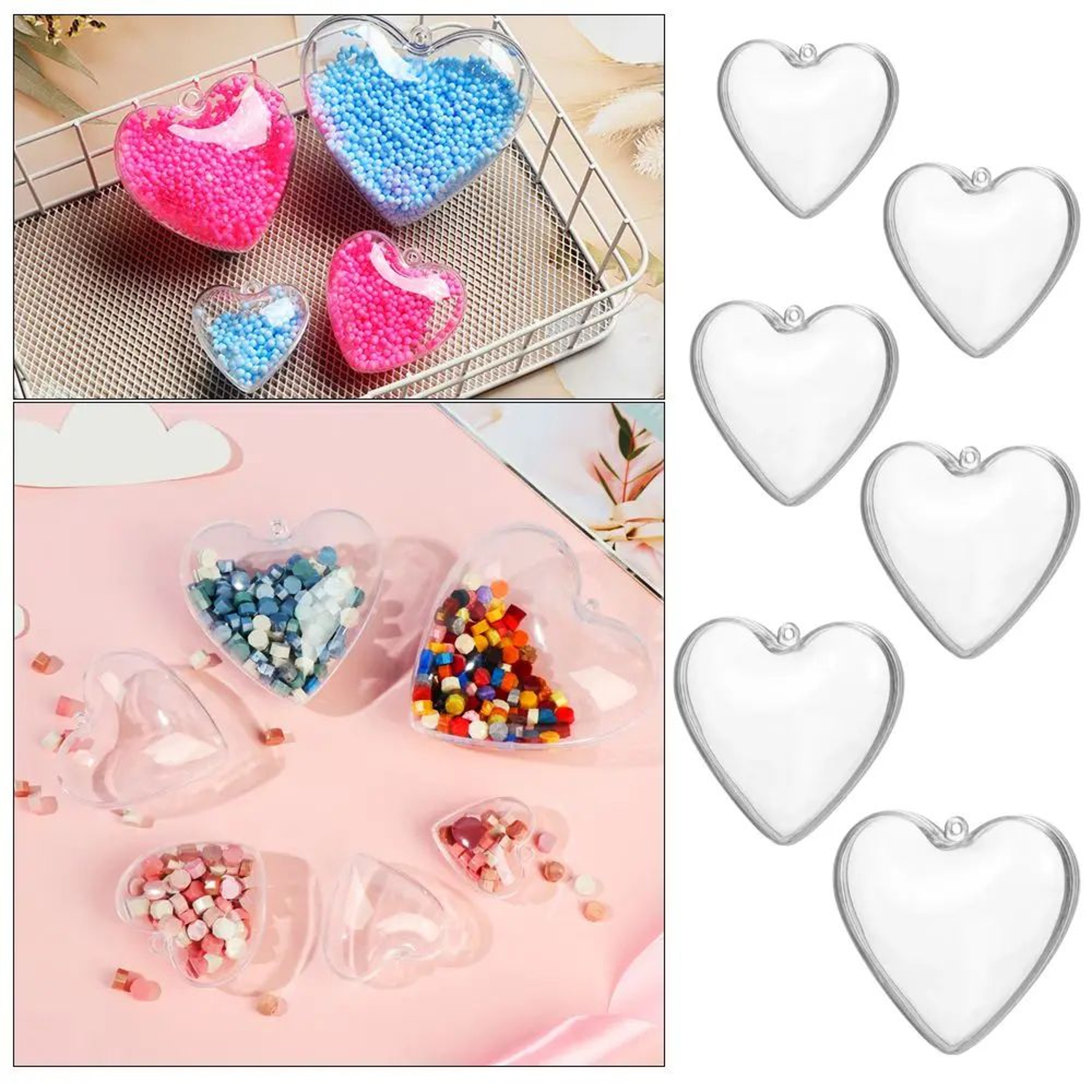 Heart Shaped Acrylic Bath Bomb Mold And Clear Gift Packaging Box 0