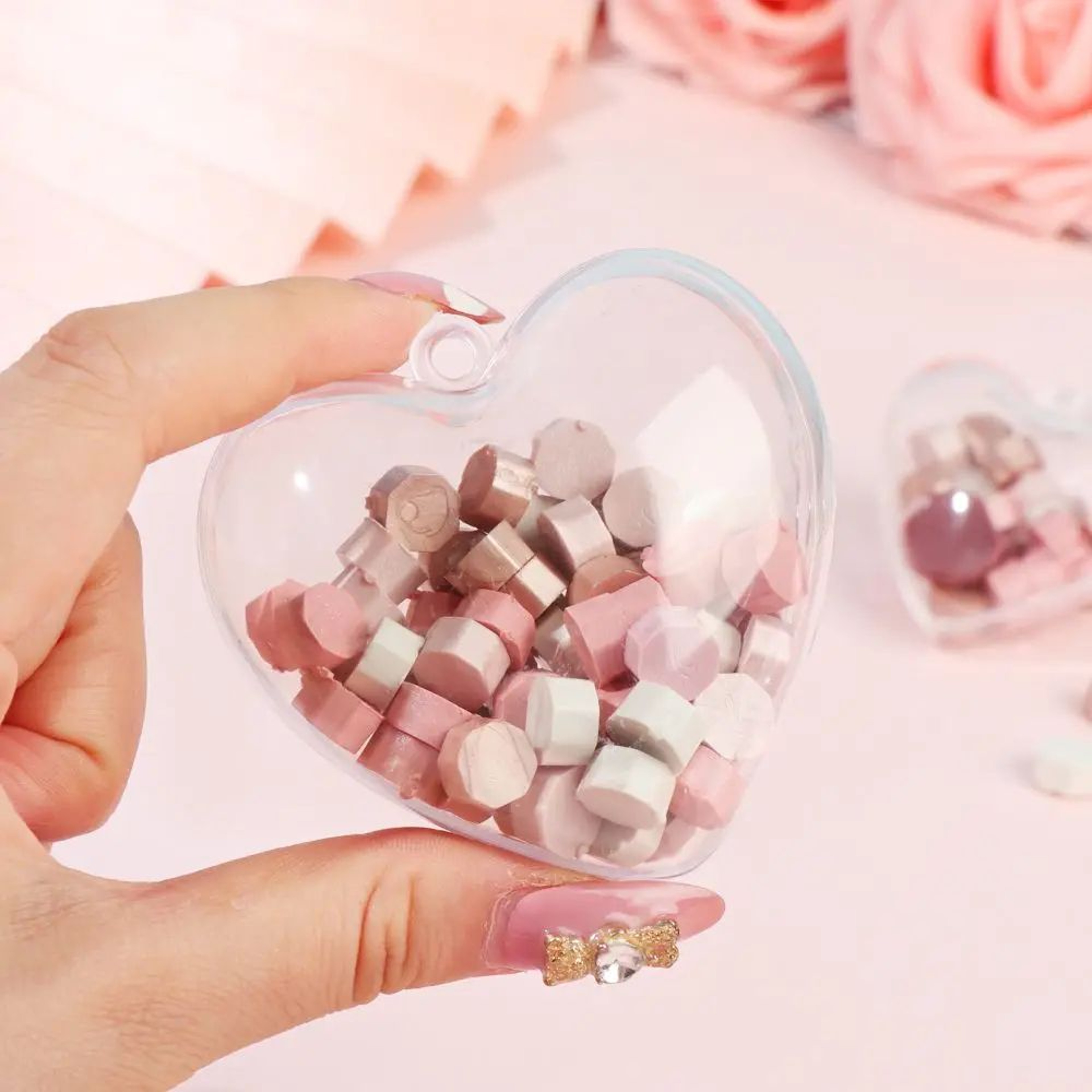 Heart Shaped Acrylic Bath Bomb Mold And Clear Gift Packaging Box 4