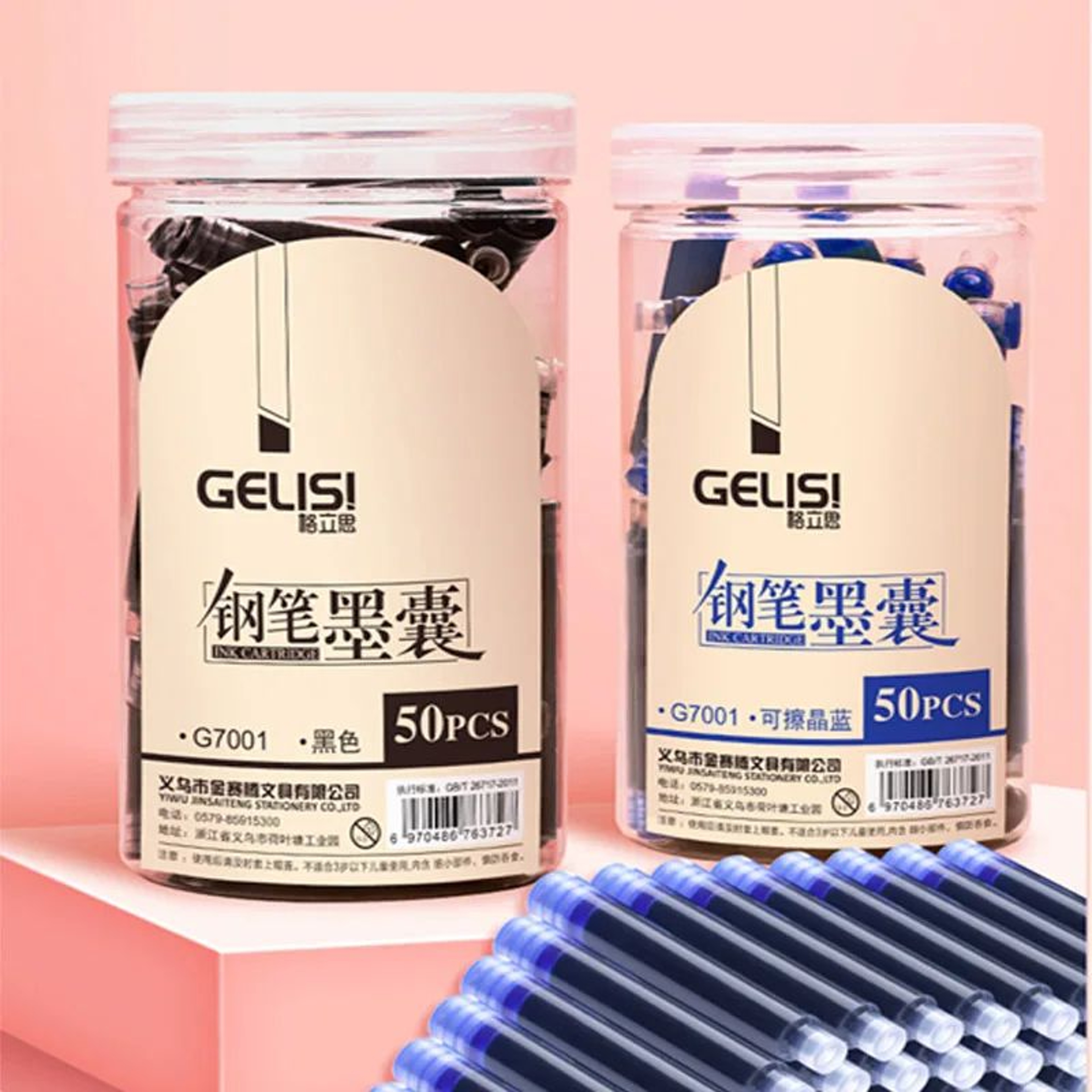 50 Pack Fountain Pen Ink Cartridges Large Capacity Refills For Writing And Calligraphy 1