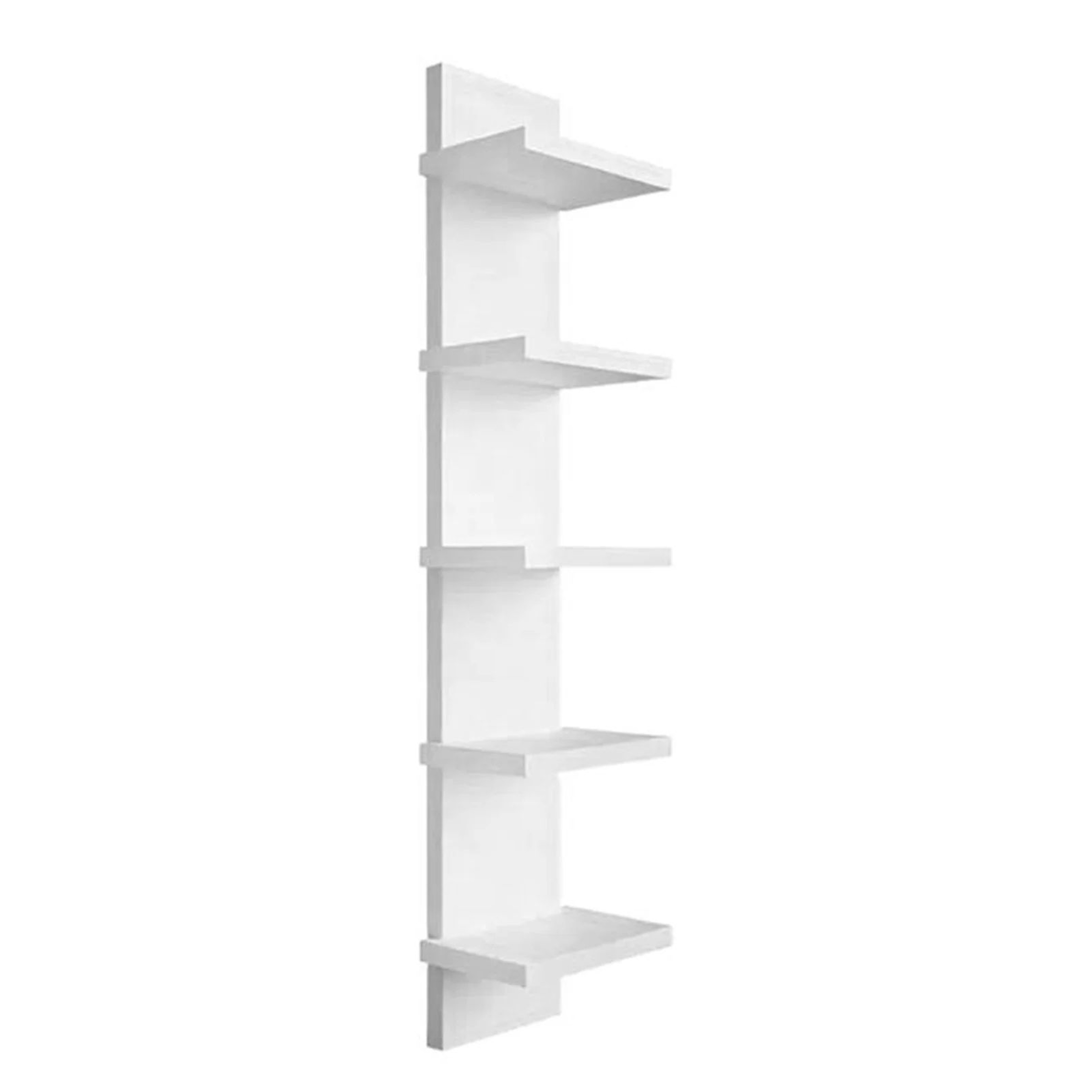 5 Tier Wall Mounted Bookshelf Floating Storage Shelf For Books And Home Decor 7