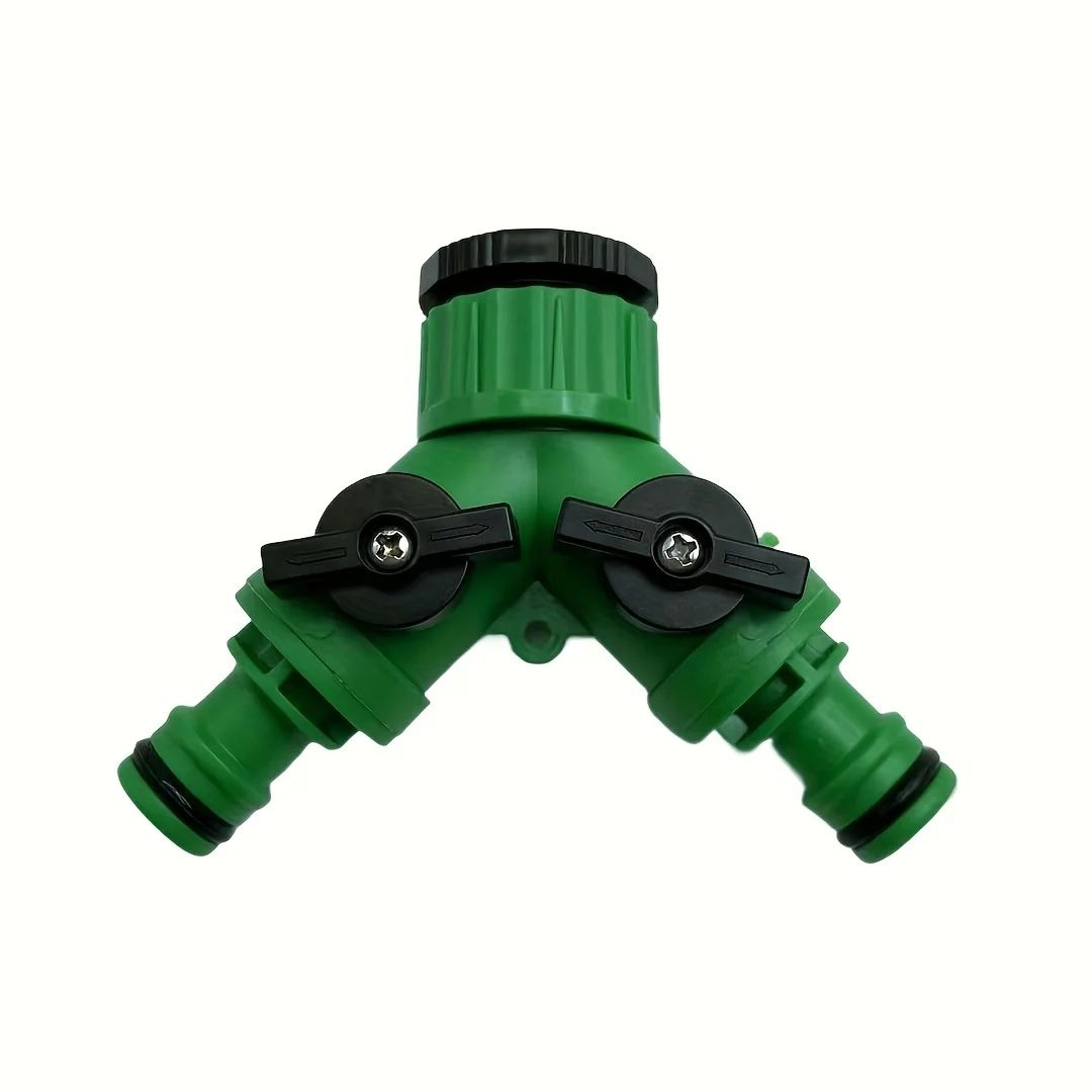 Dual Outlet Garden Hose Splitter With Quick Connector For Outdoor Faucets 6