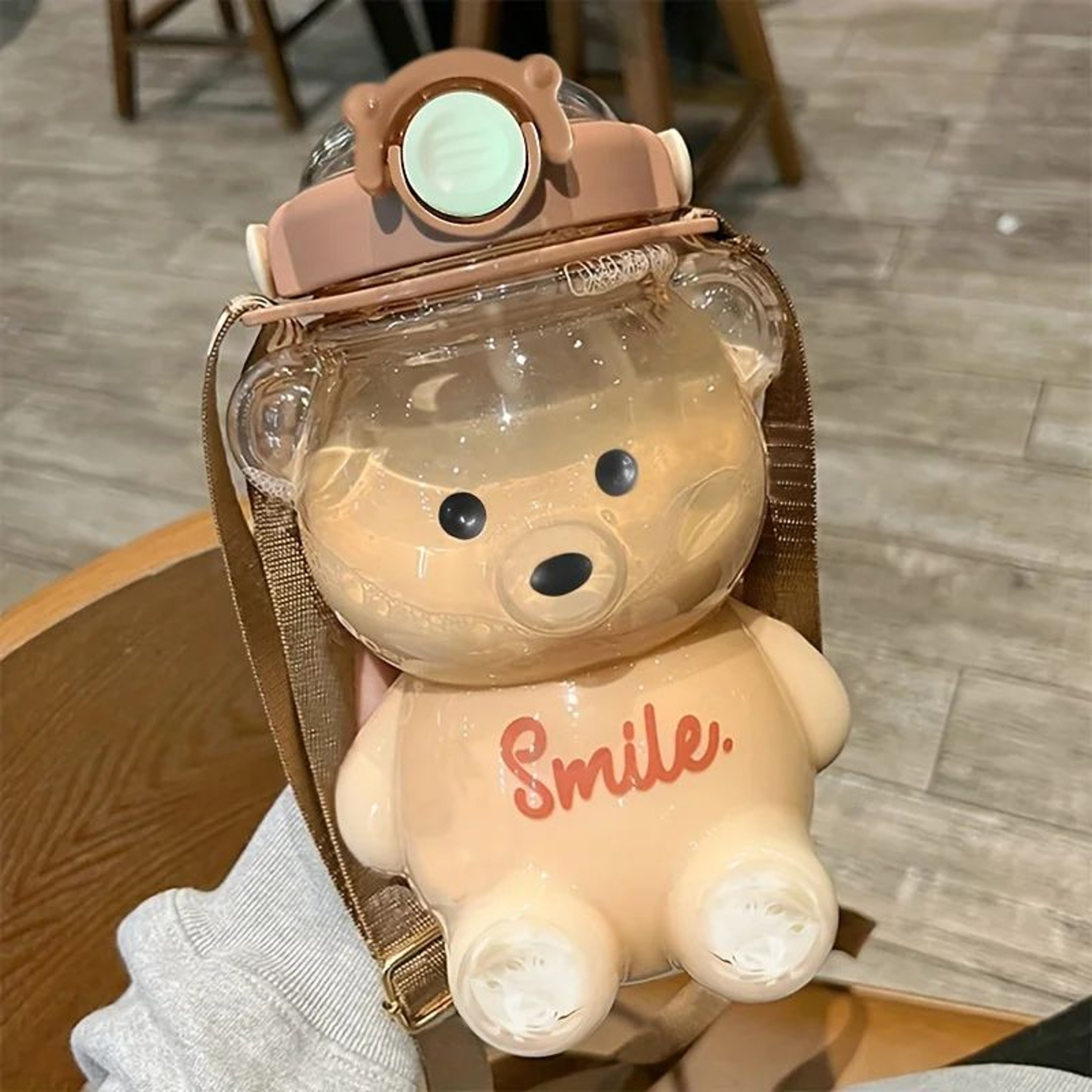 Cute Bear Tumbler With Straw Large Water Bottle For School Travel And Everyday Use 7