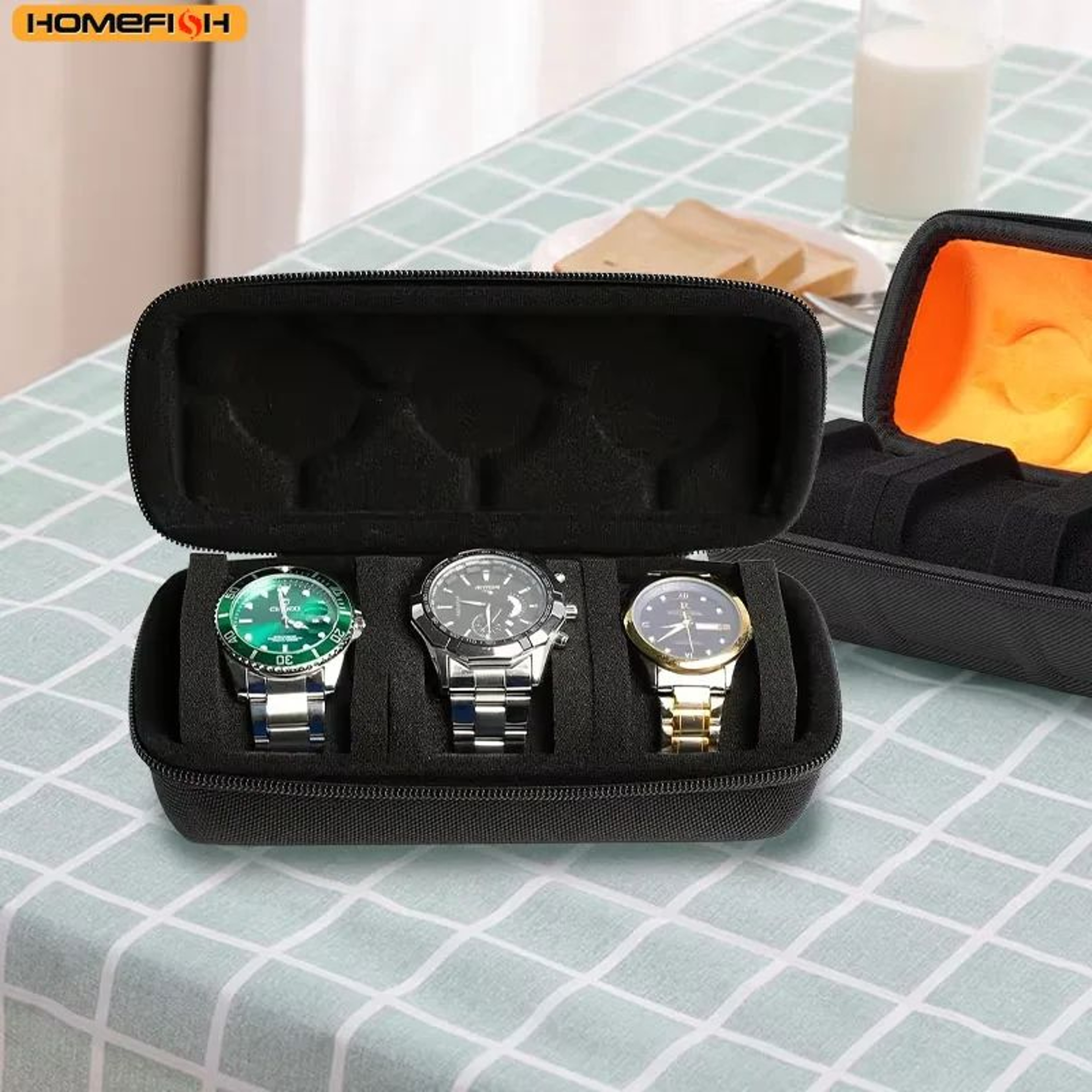3 Slot Watch Travel Case Hard Shell Watch Storage Organizer Box 4