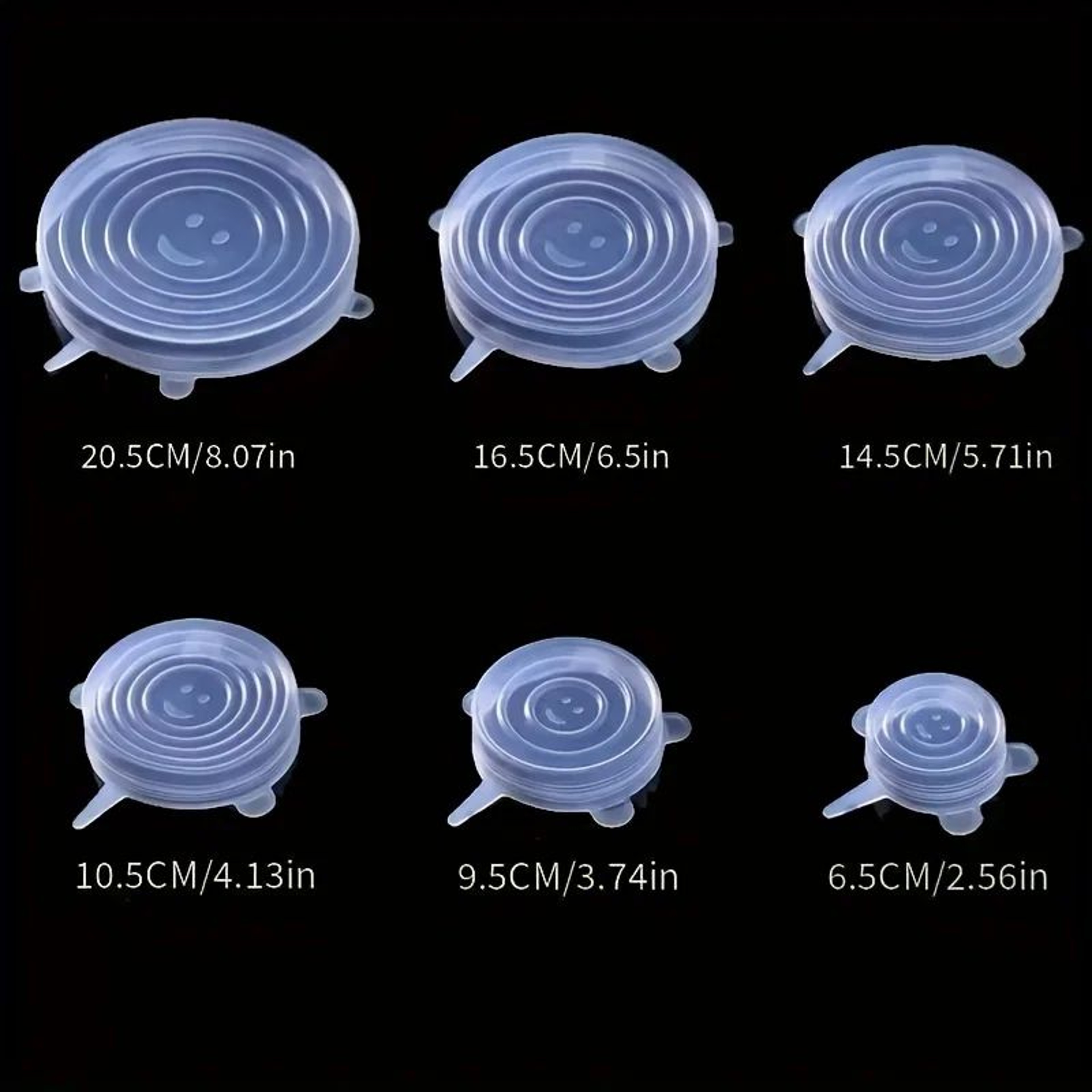 Reusable Silicone Bowl Lids Food Covers Set 3