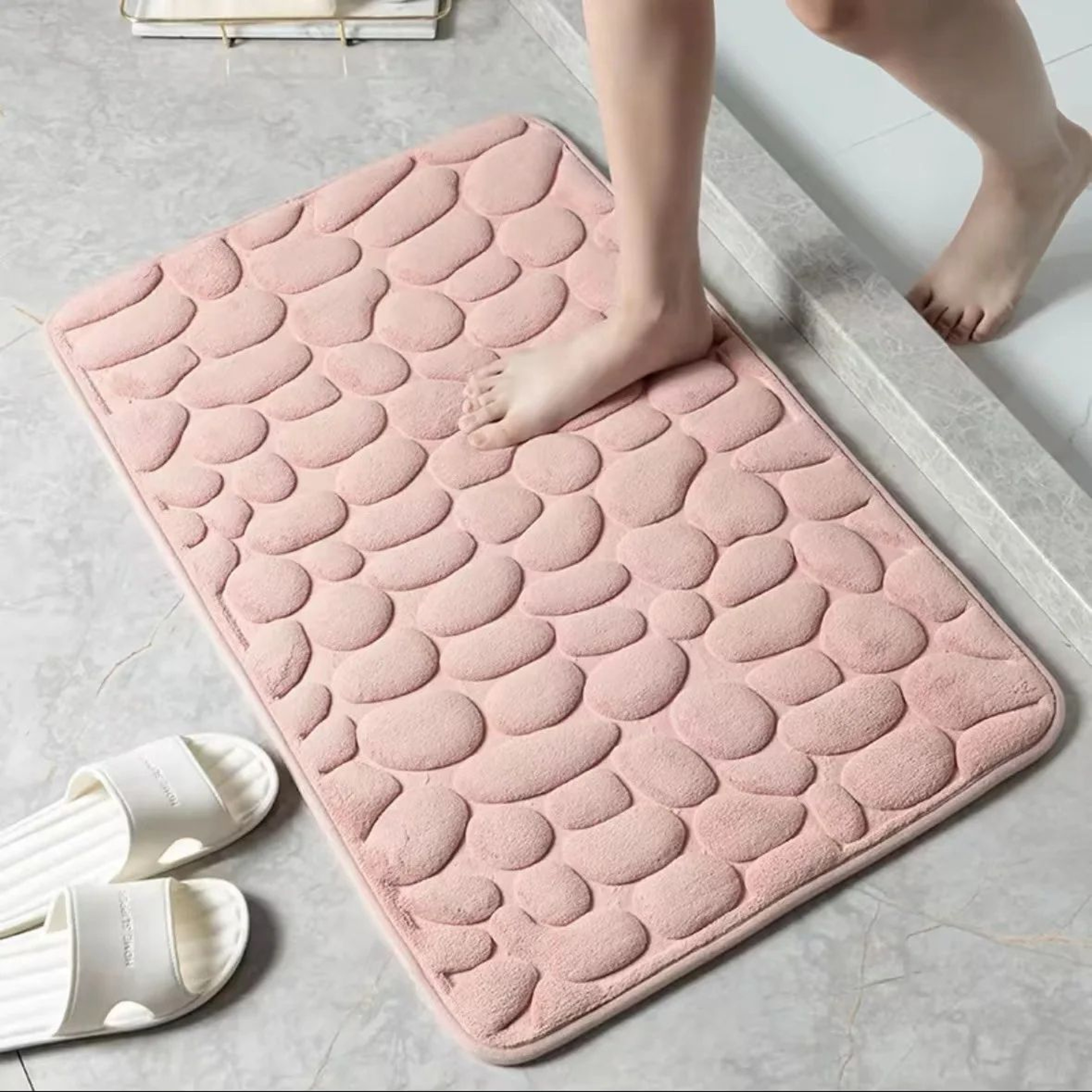 Coral Velvet Bathroom Mat Non Slip Rug 3
