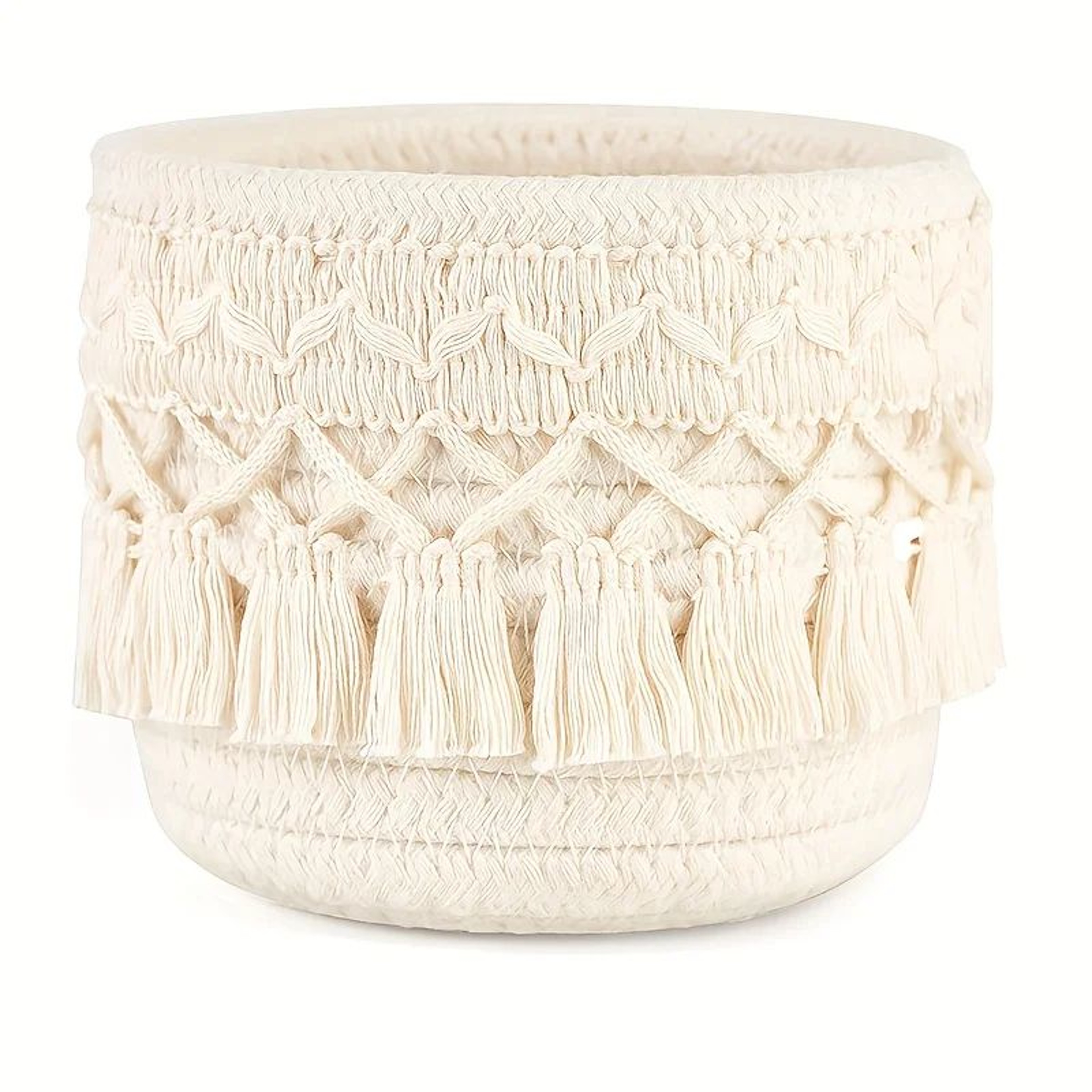 Boho Makeup Brush Holder Storage Basket 6