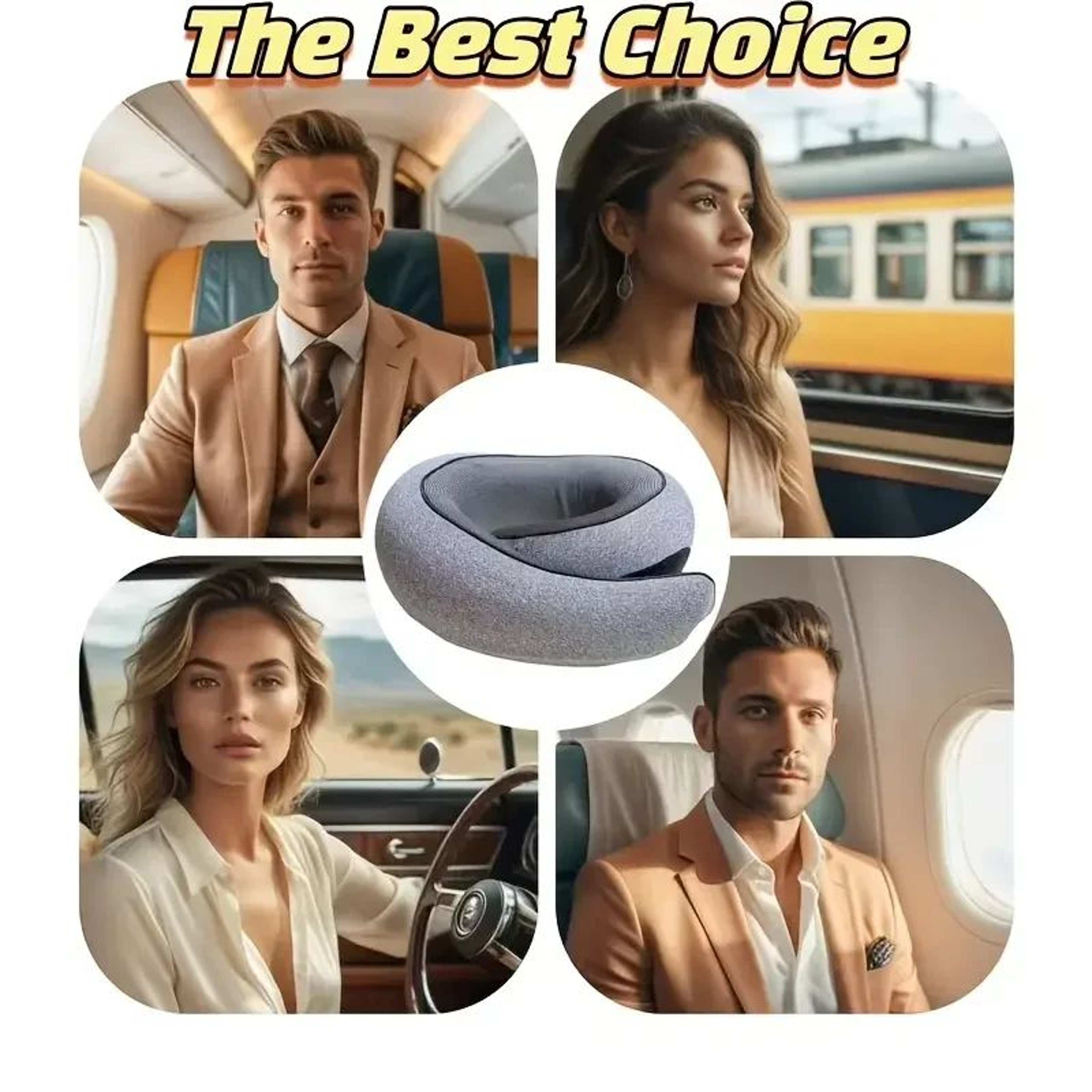 Adjustable U Shaped Travel Pillow Portable Neck Support Pillow 5