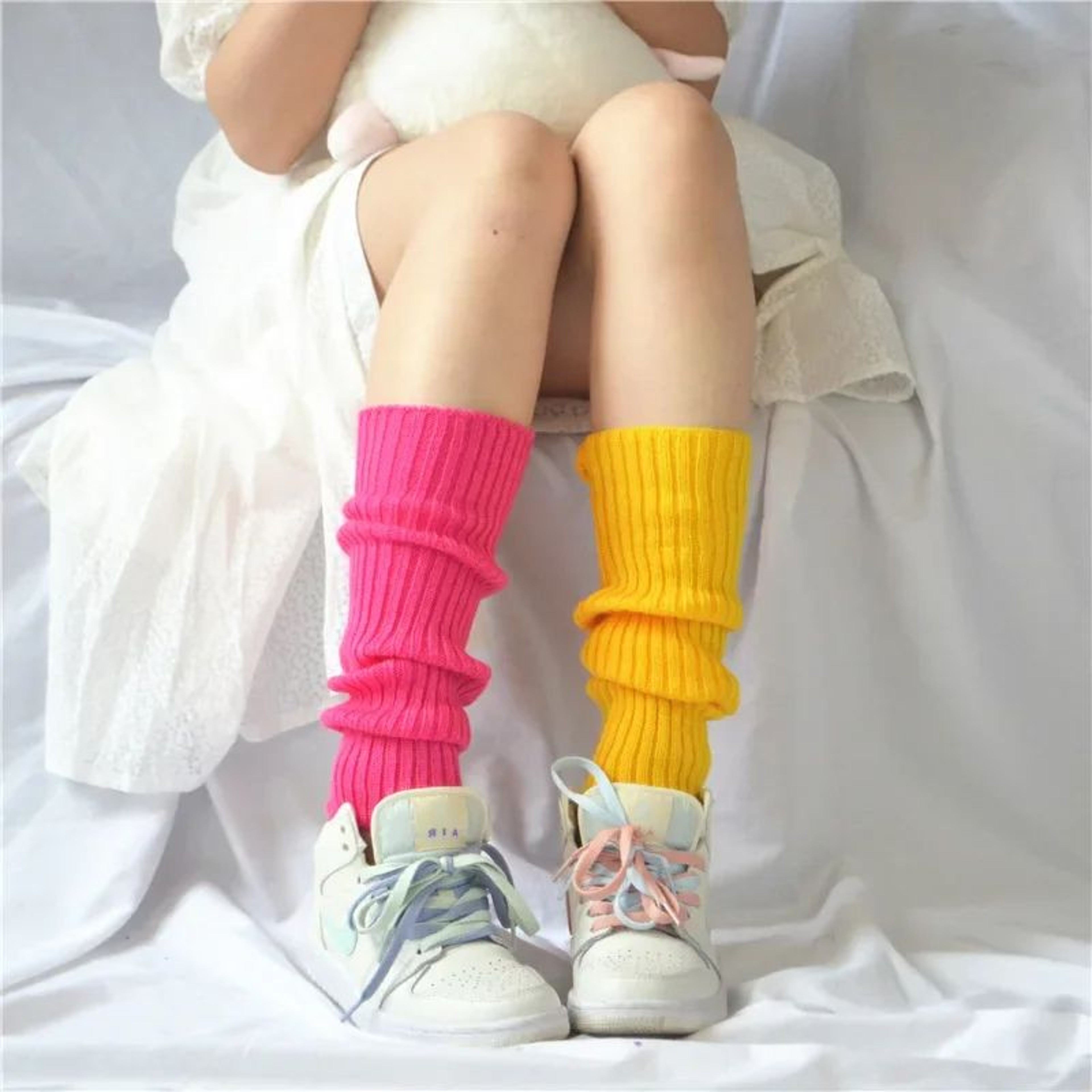 Knit Leg Warmers Long Boot Socks Winter Leg Covers 4