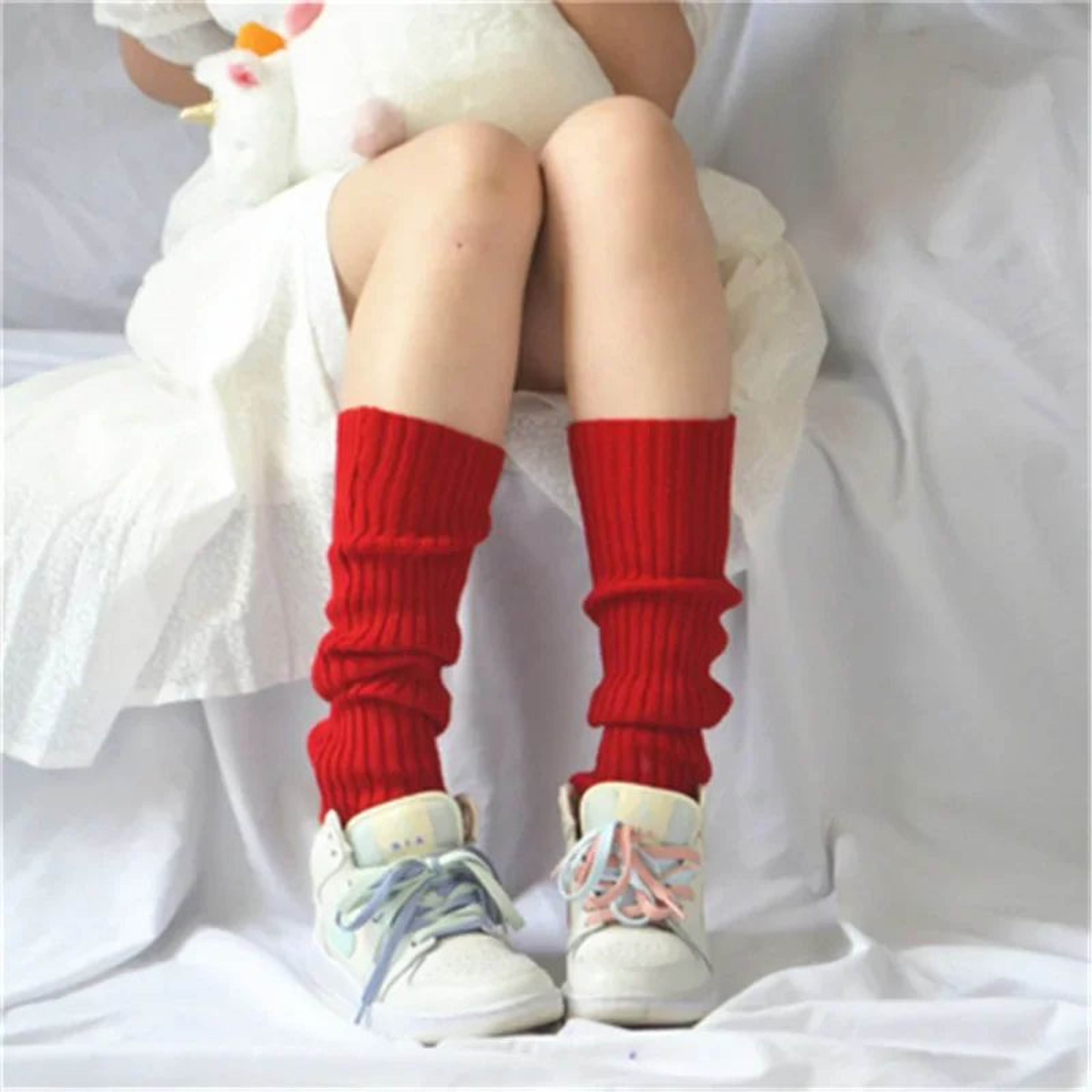 Knit Leg Warmers Long Boot Socks Winter Leg Covers 8