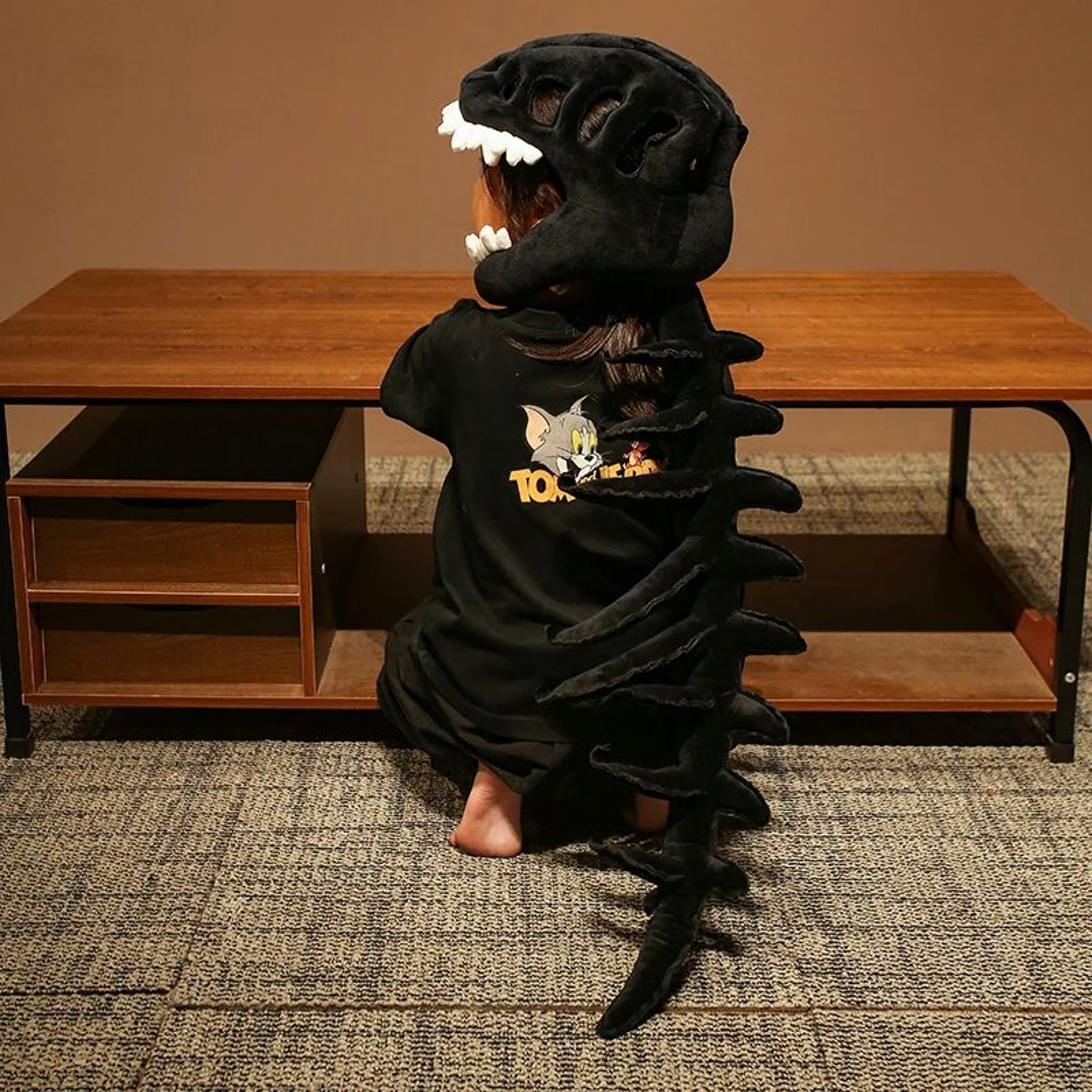 Dinosaur Head Pillow Plush Dino Hood Cushion 6