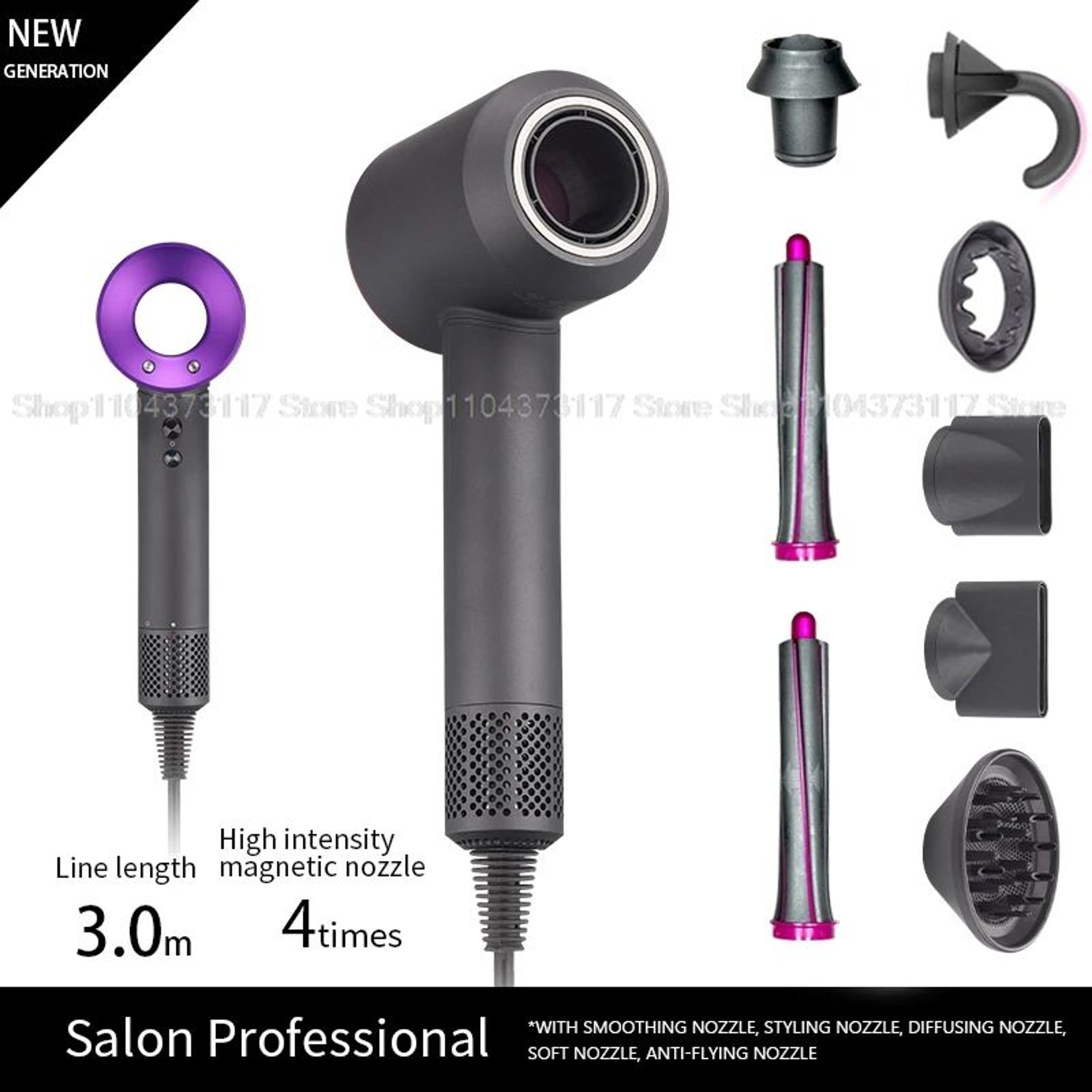 Leafless Ionic Hair Dryer Fast Dry Professional Blow Dryer 11