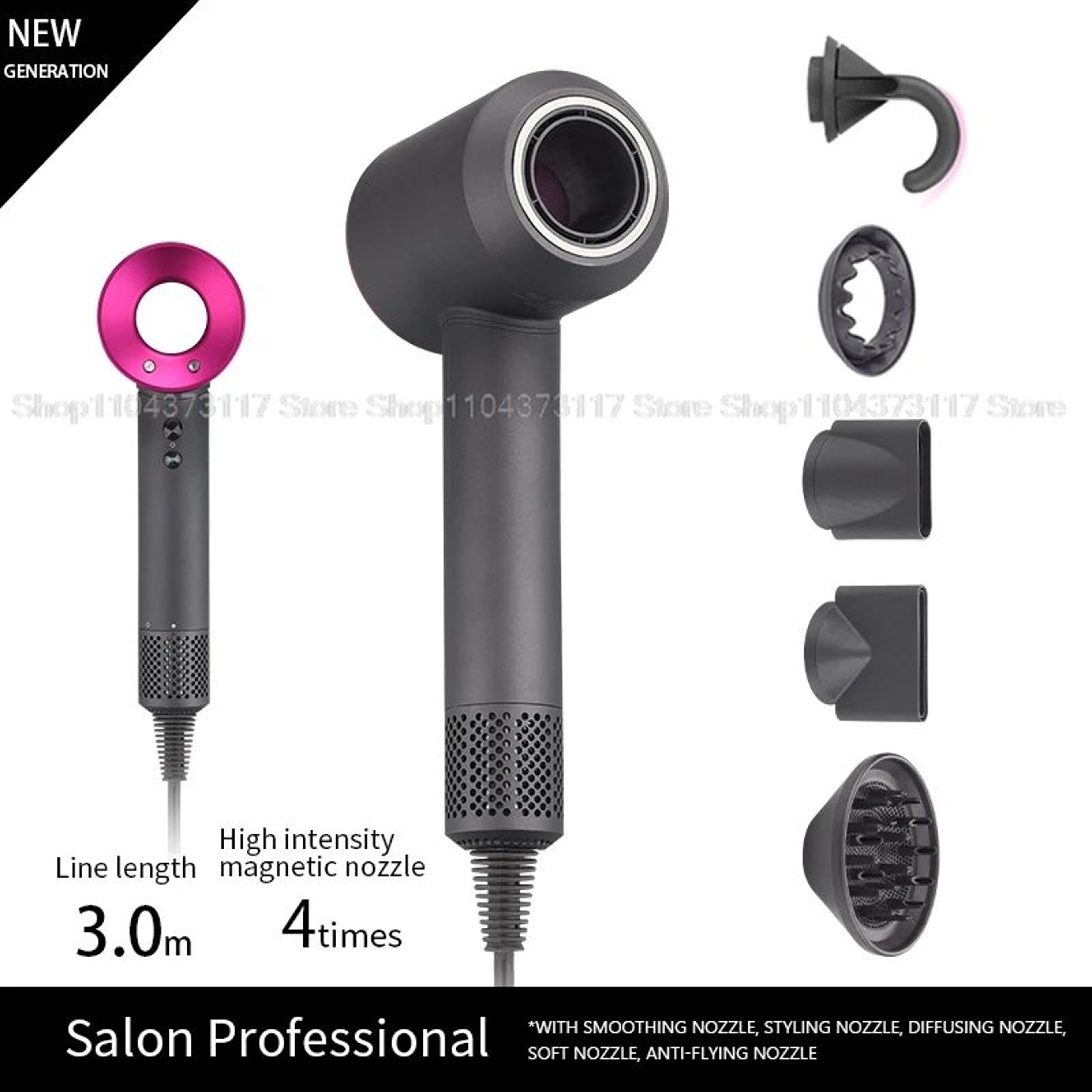 Leafless Ionic Hair Dryer Fast Dry Professional Blow Dryer 16