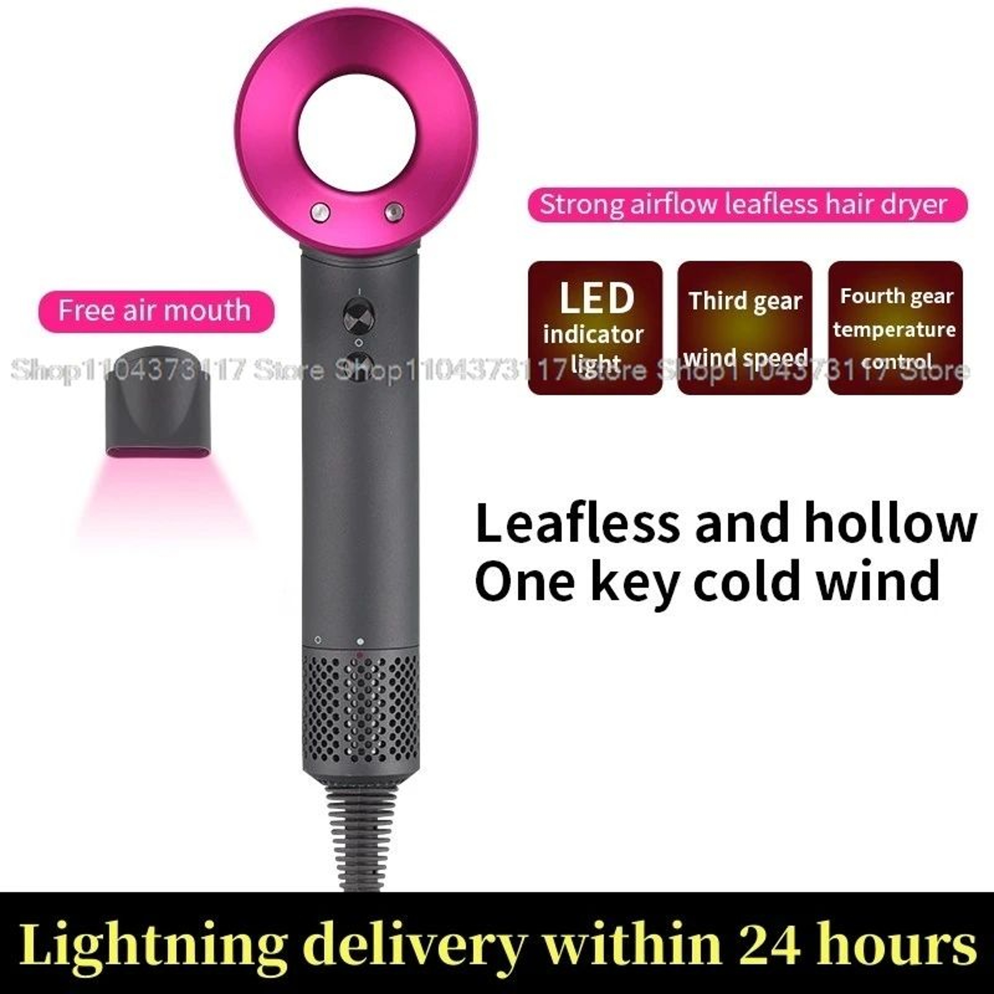 Leafless Ionic Hair Dryer Fast Dry Professional Blow Dryer 1