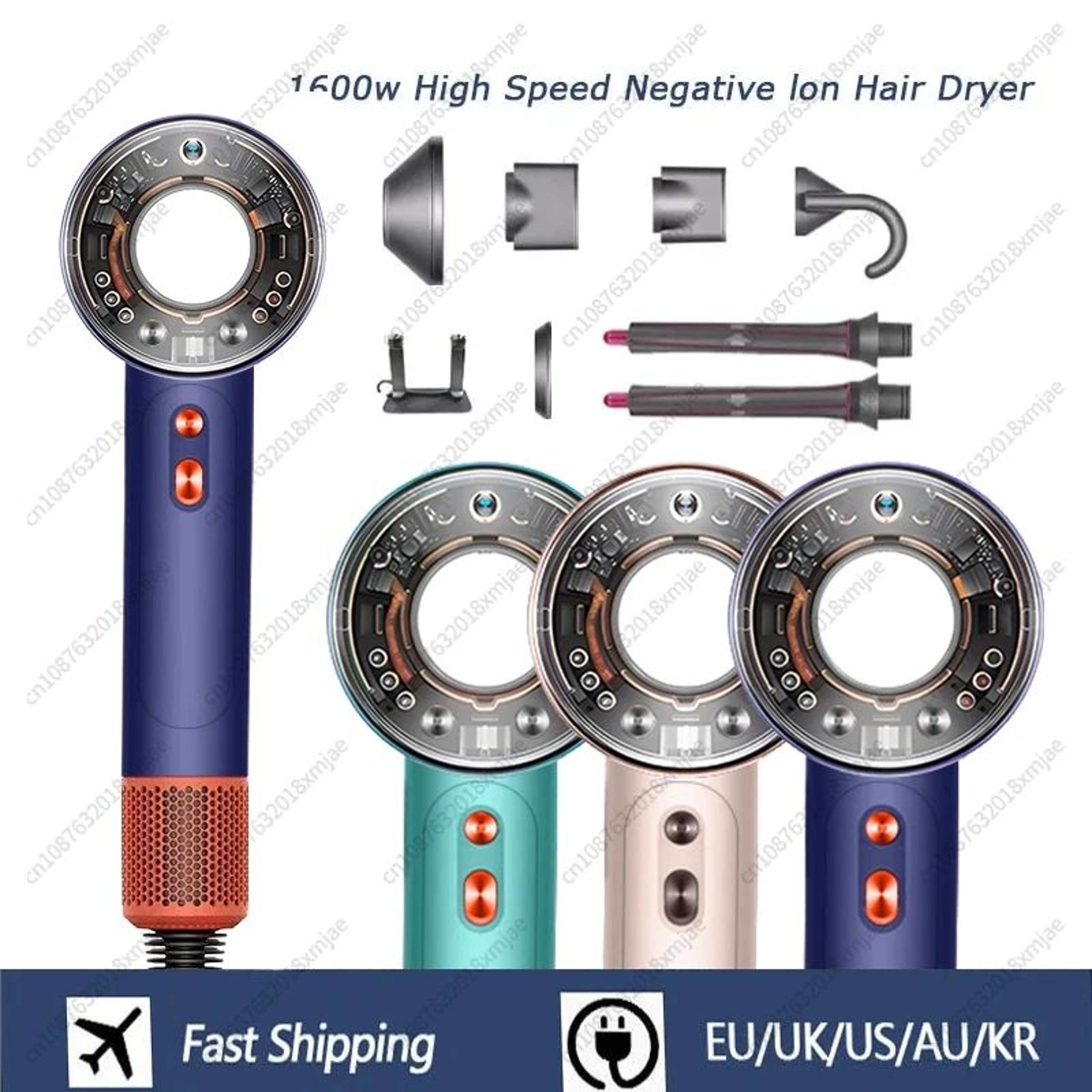 Leafless Ionic Hair Dryer Fast Dry Professional BlowDryer 0