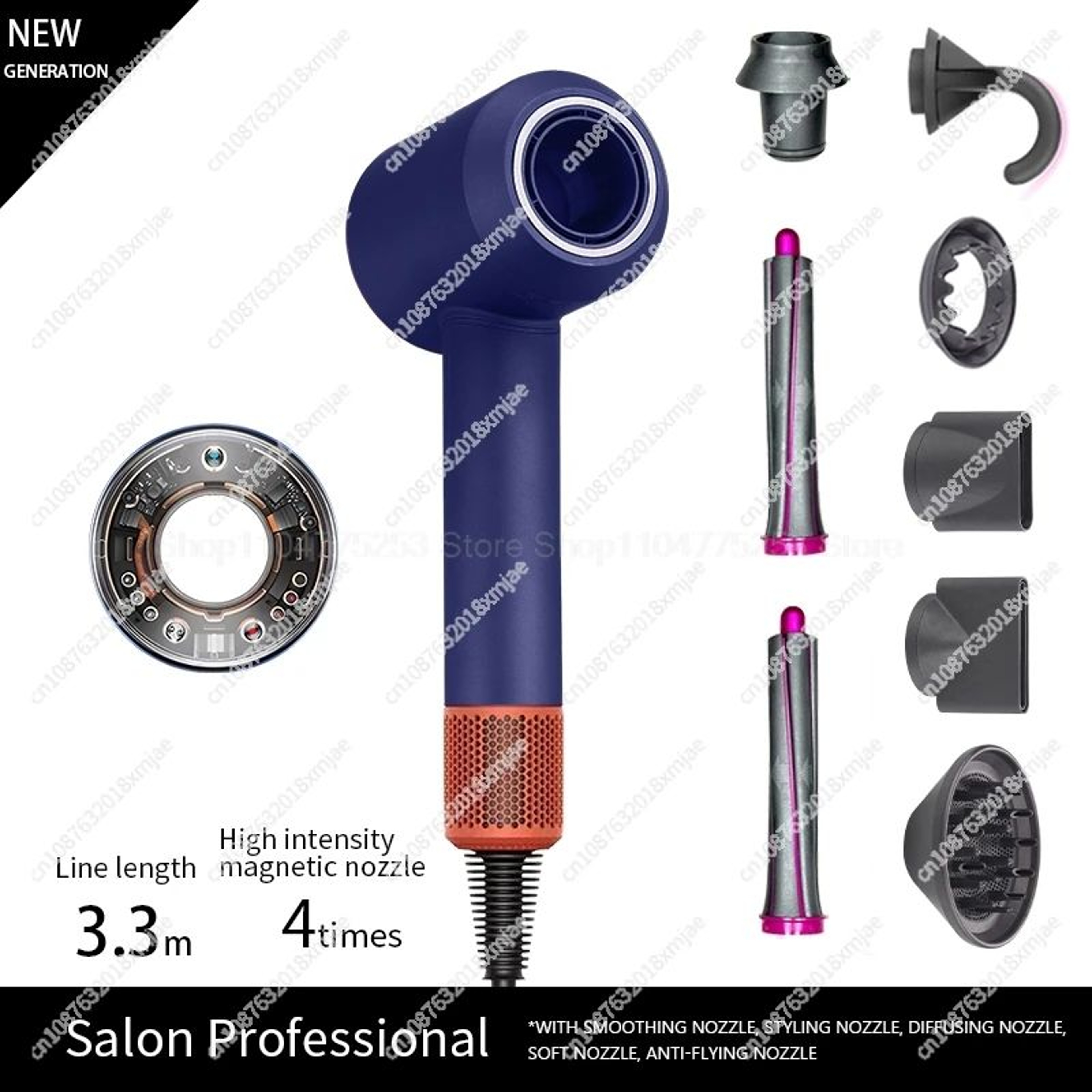 Leafless Ionic HairDryer FastDry Professional Blow Dryer 5