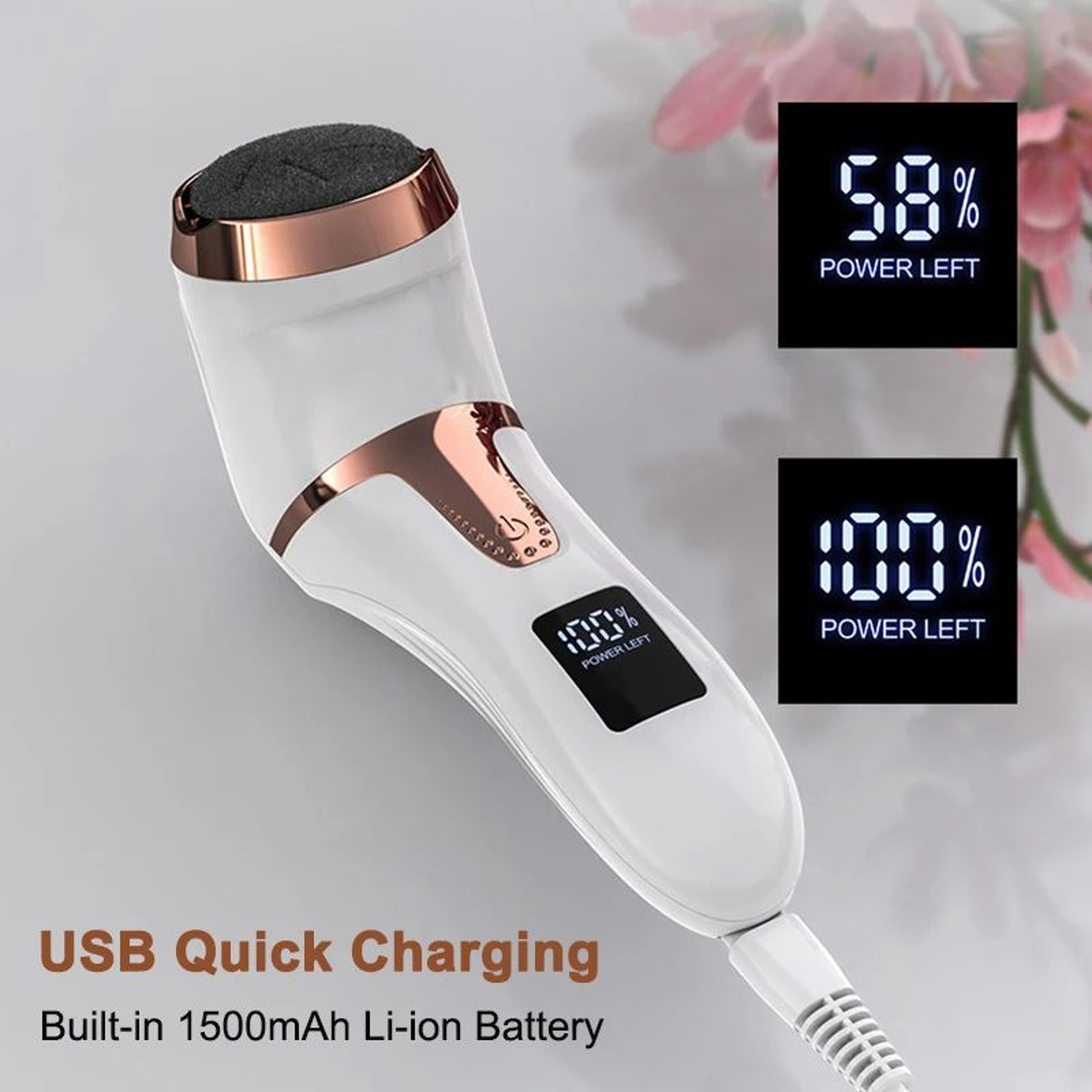 Electric Pedicure Foot Callus Remover Rechargeable Foot Care Tool 3
