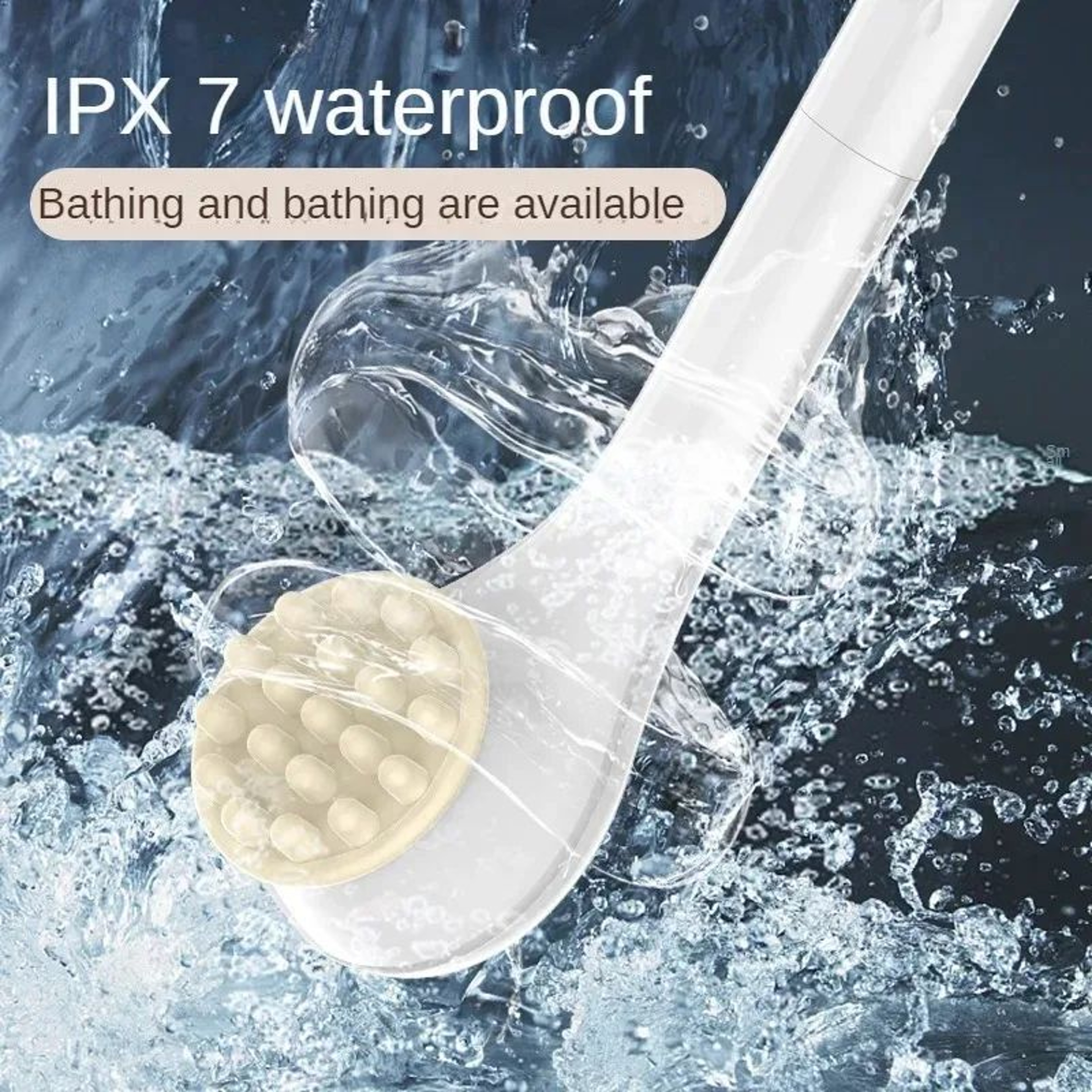 Electric Bath Brush With Six Replaceable Heads Rechargeable Body Scrubber 4