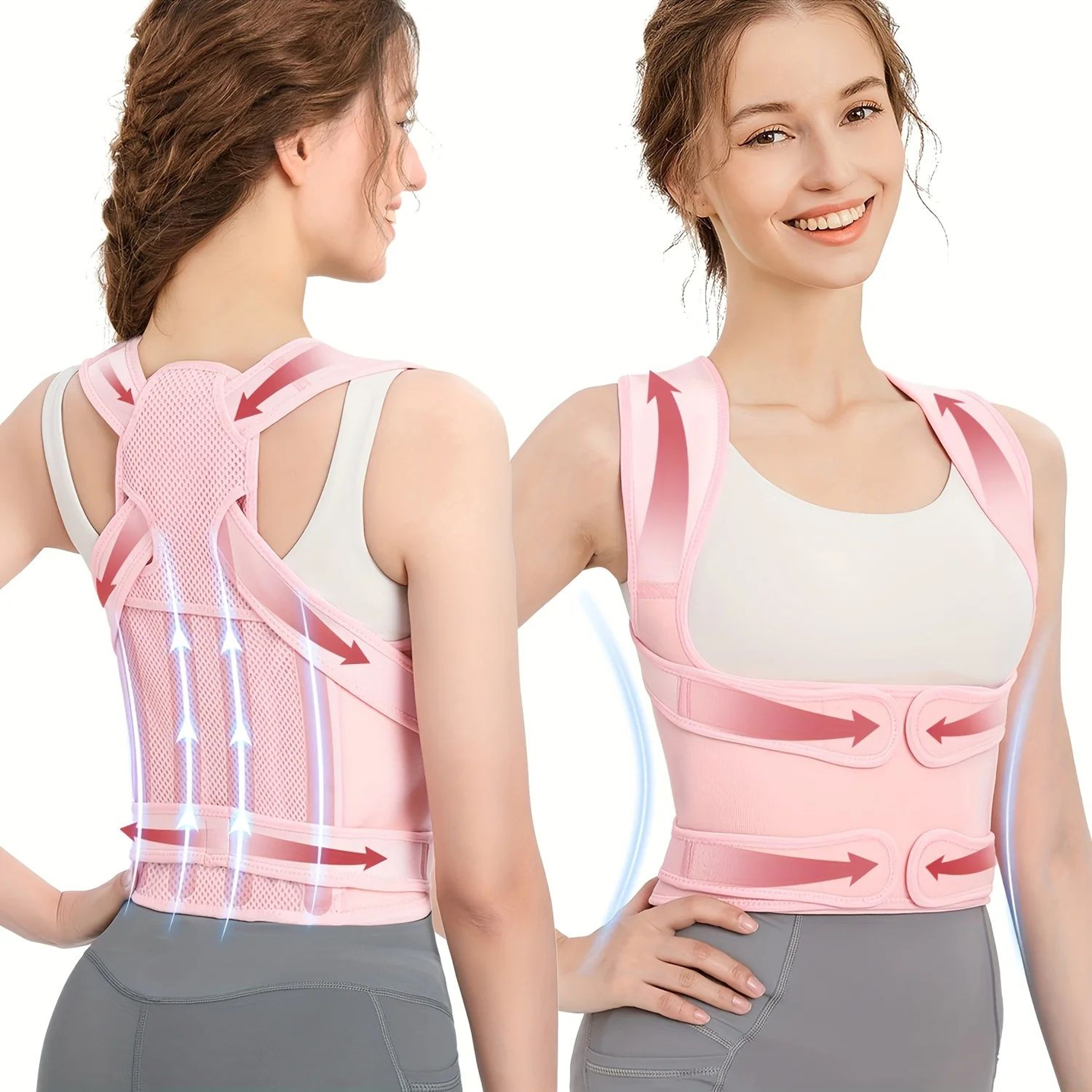 Adjustable Back Posture Corrector Brace For Men And Women 0