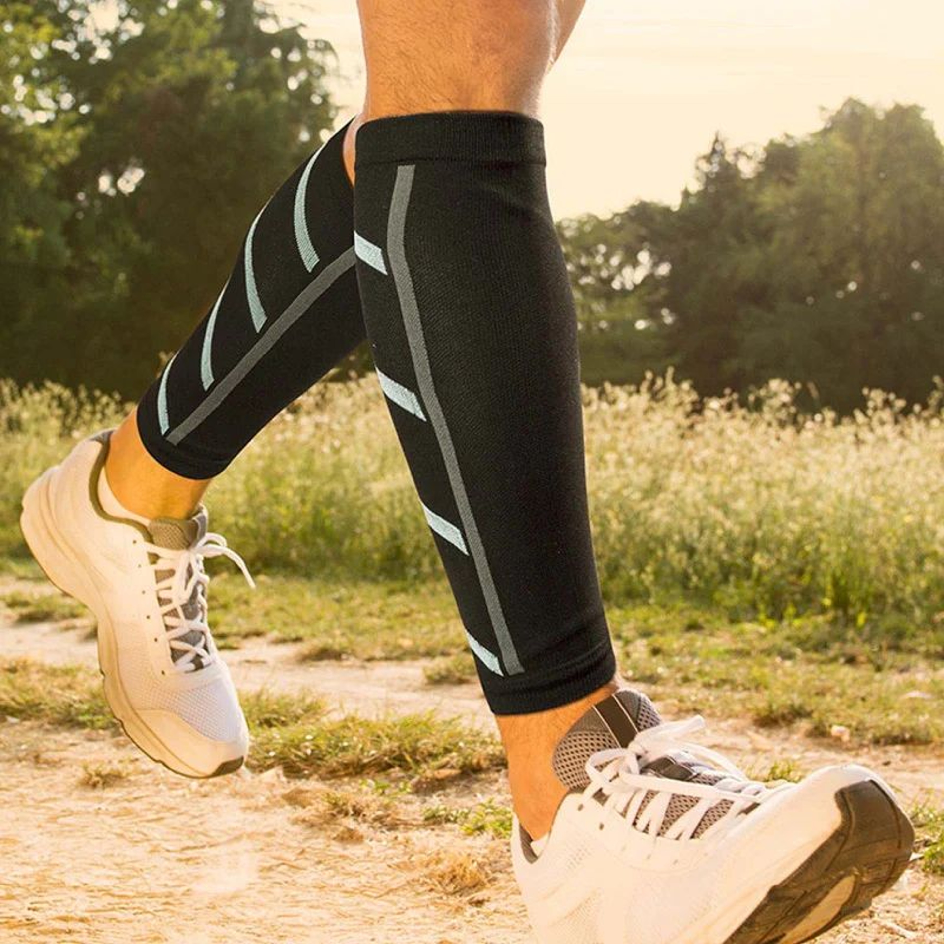 Compression Calf Sleeves With UV Protection For Sports 2