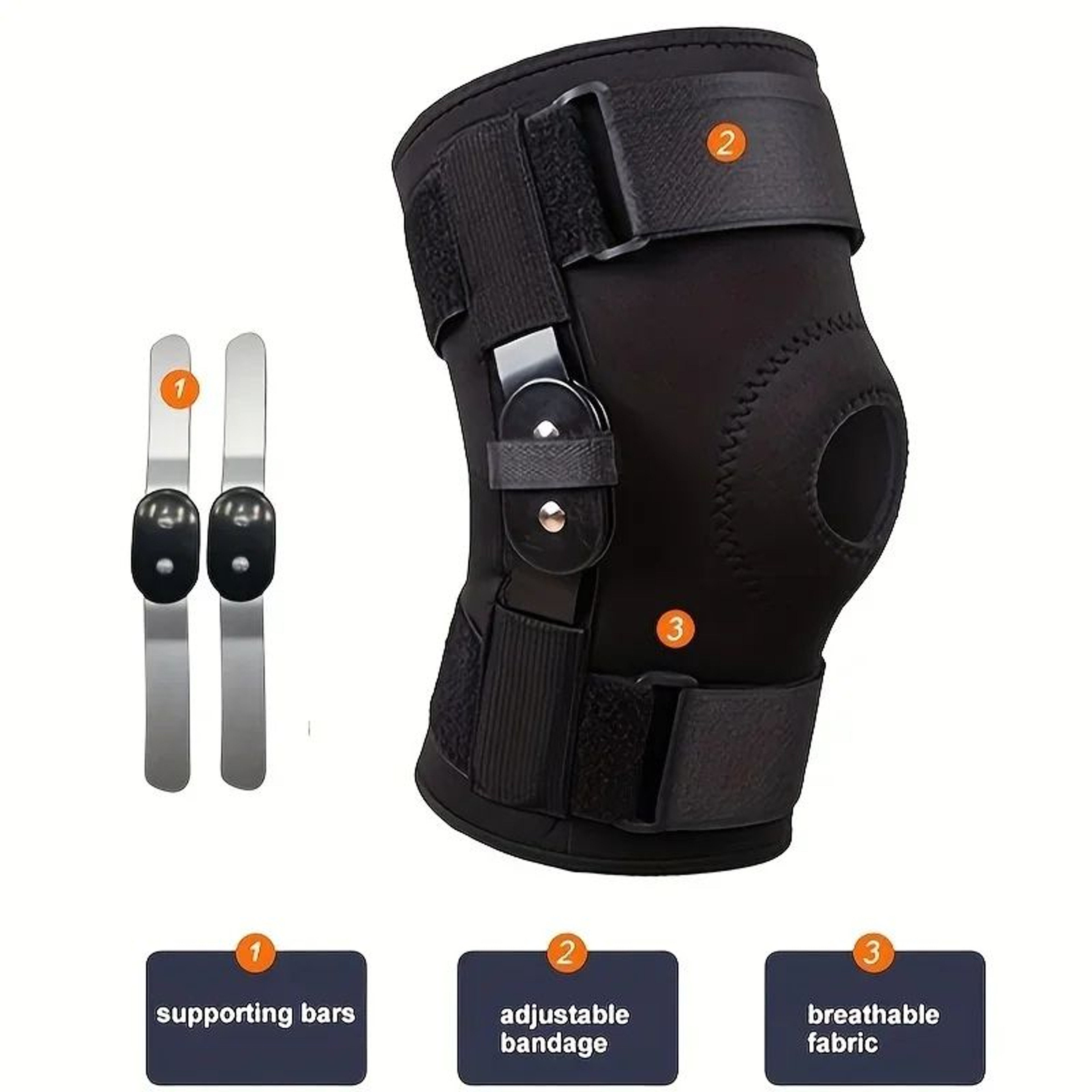 Adjustable Knee Brace With Side Stabilizers 4