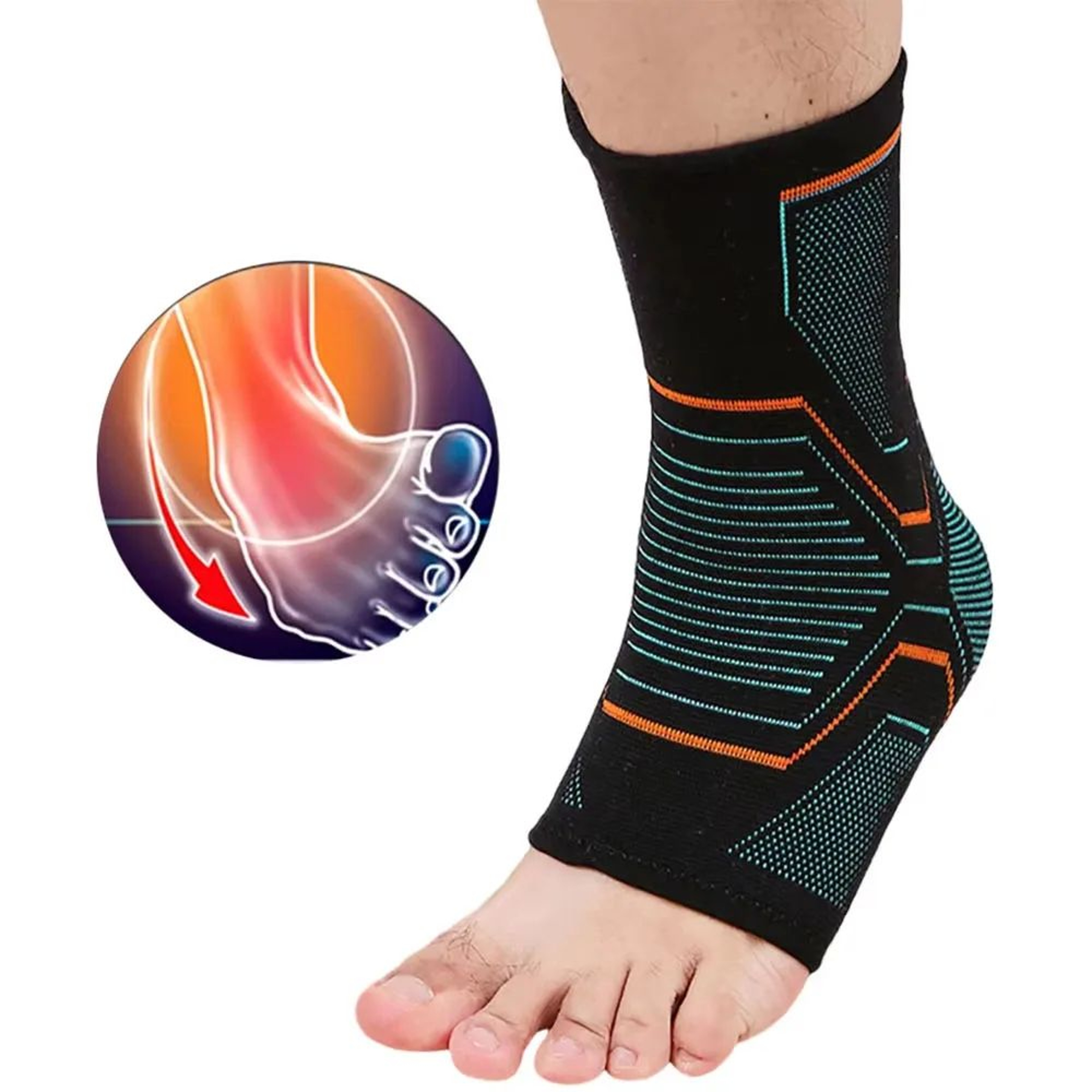 Ankle Compression Sleeve With Arch Support 0