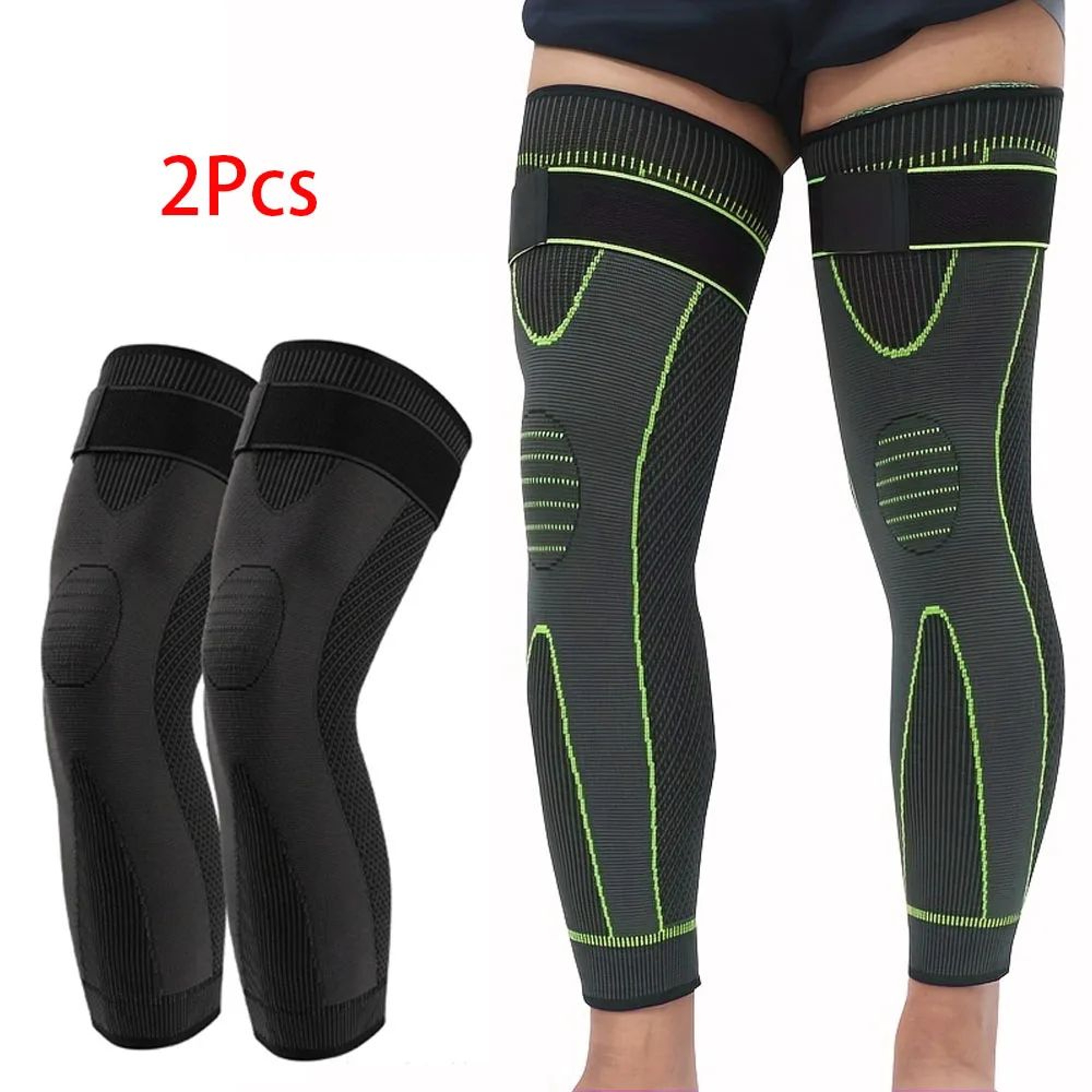 Long Compression Knee Sleeves With Enhanced Support 0