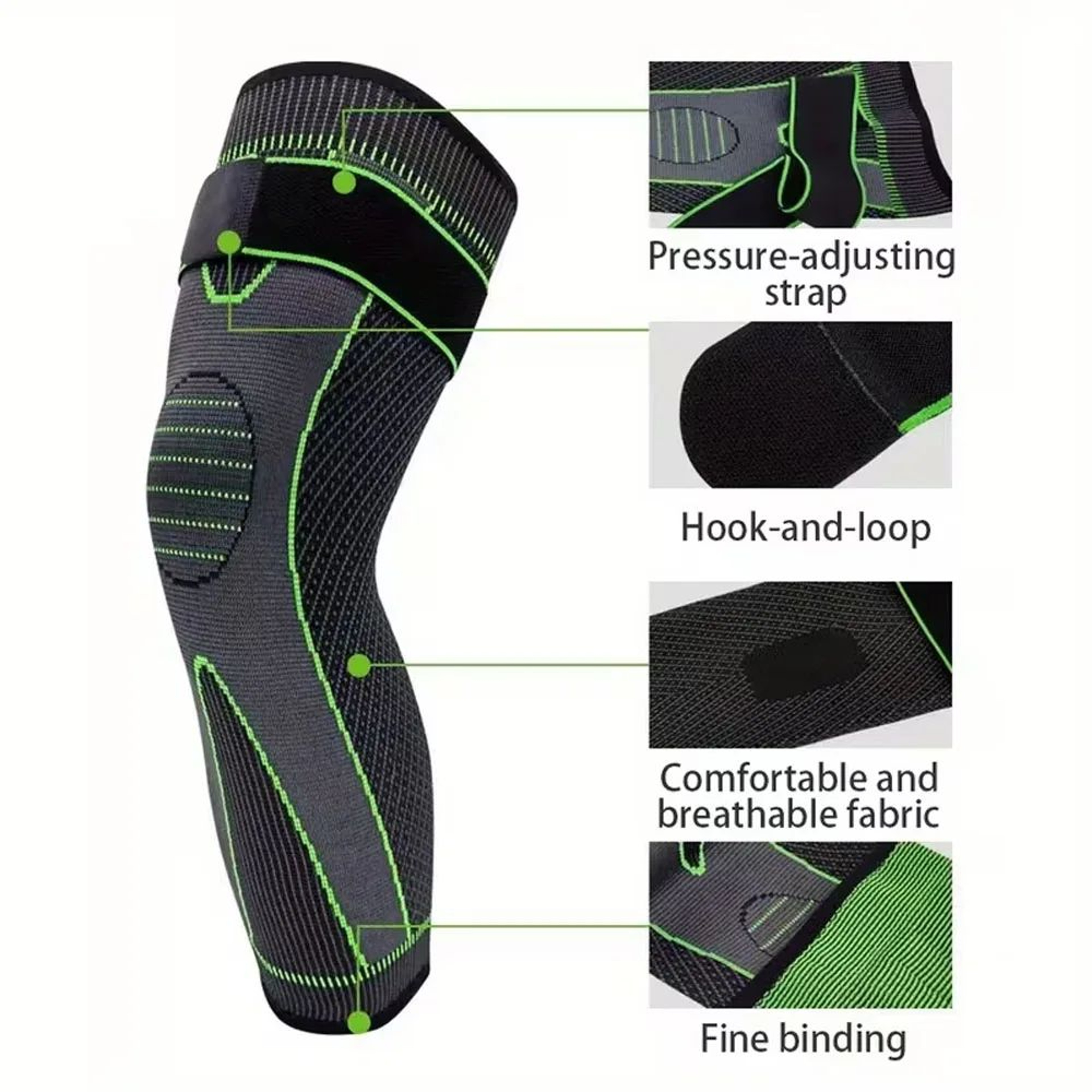 Long Compression Knee Sleeves With Enhanced Support 3