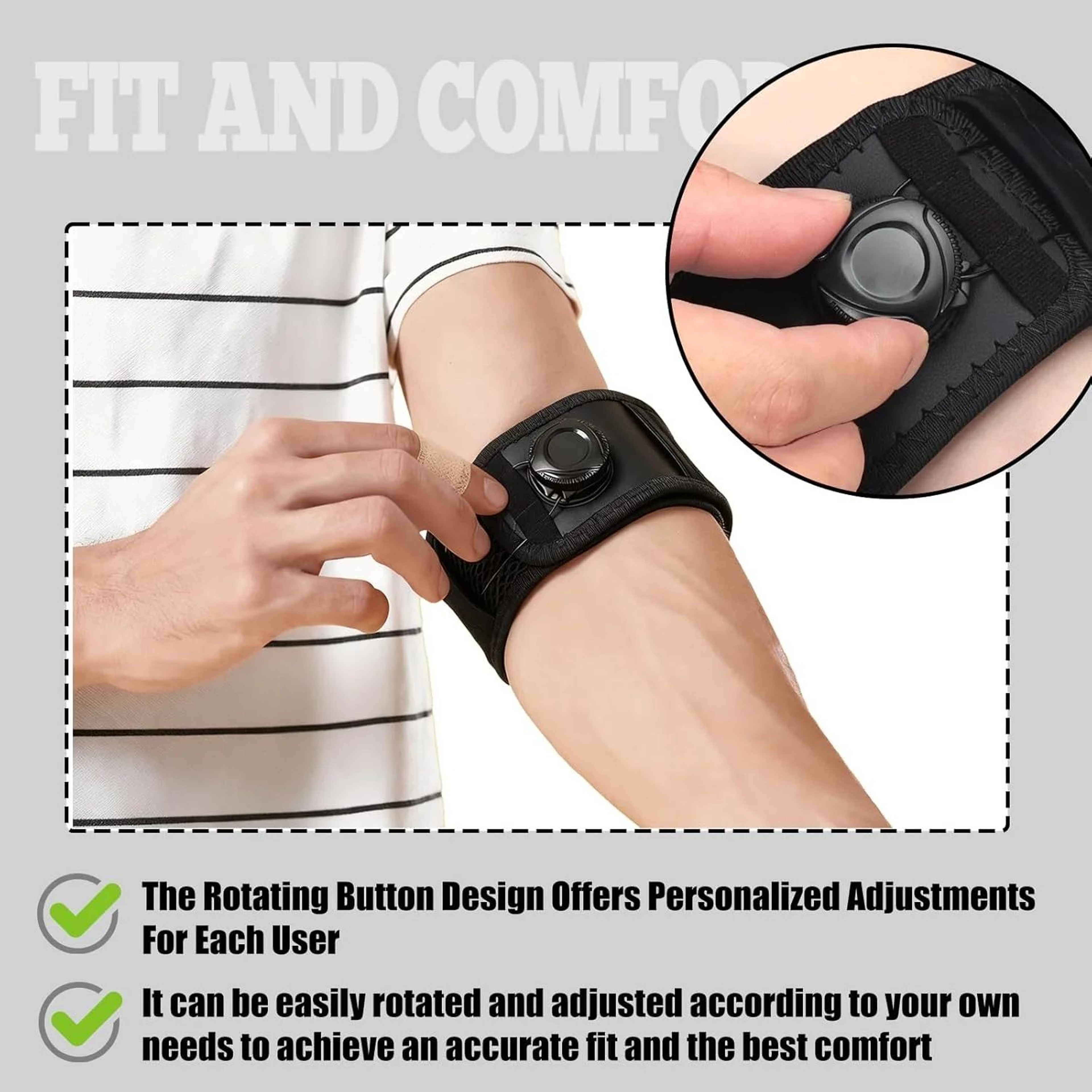 Adjustable Tennis Elbow Brace With Compression Support 3