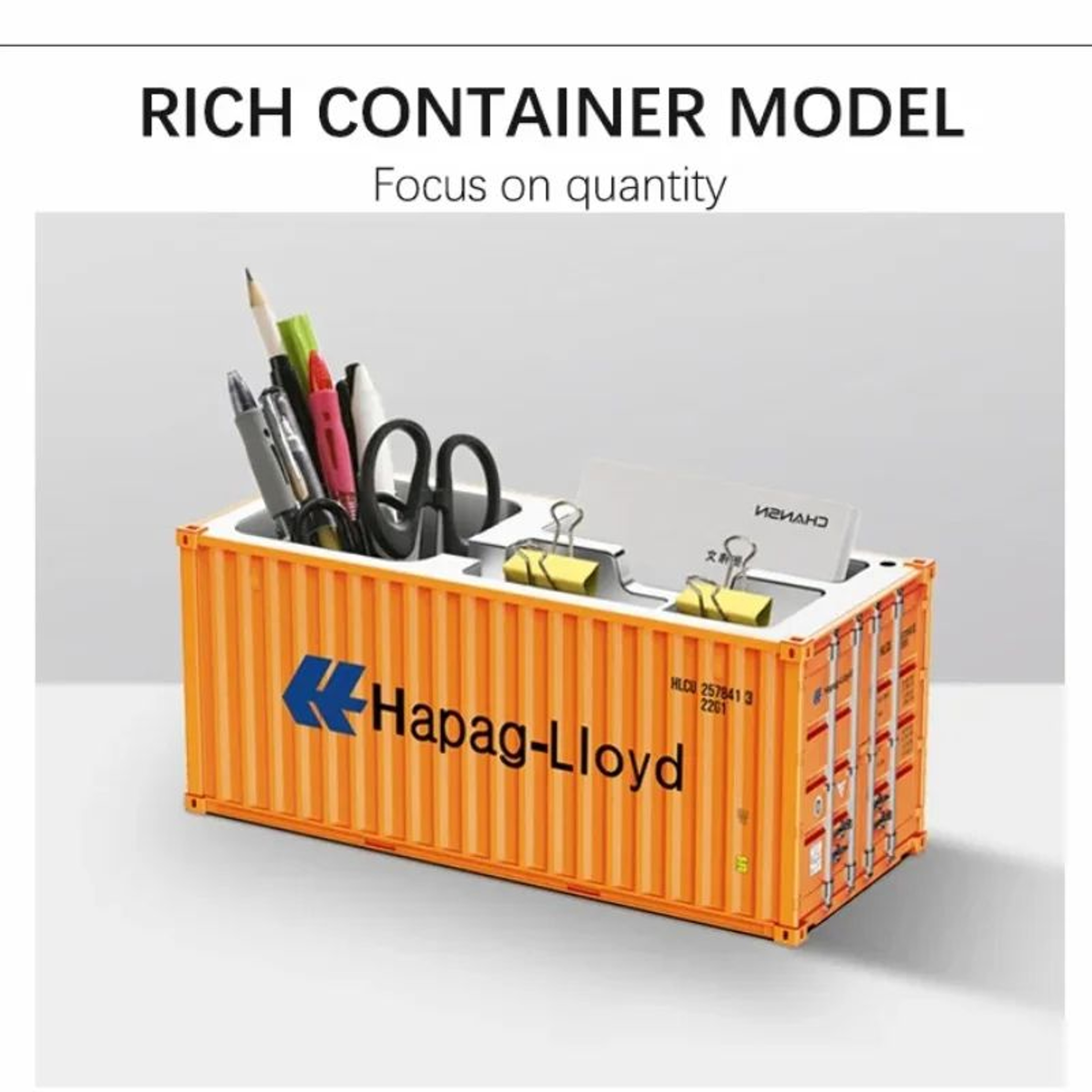 Mini Shipping Container Desk Organizer Pen Holder Storage Box 3