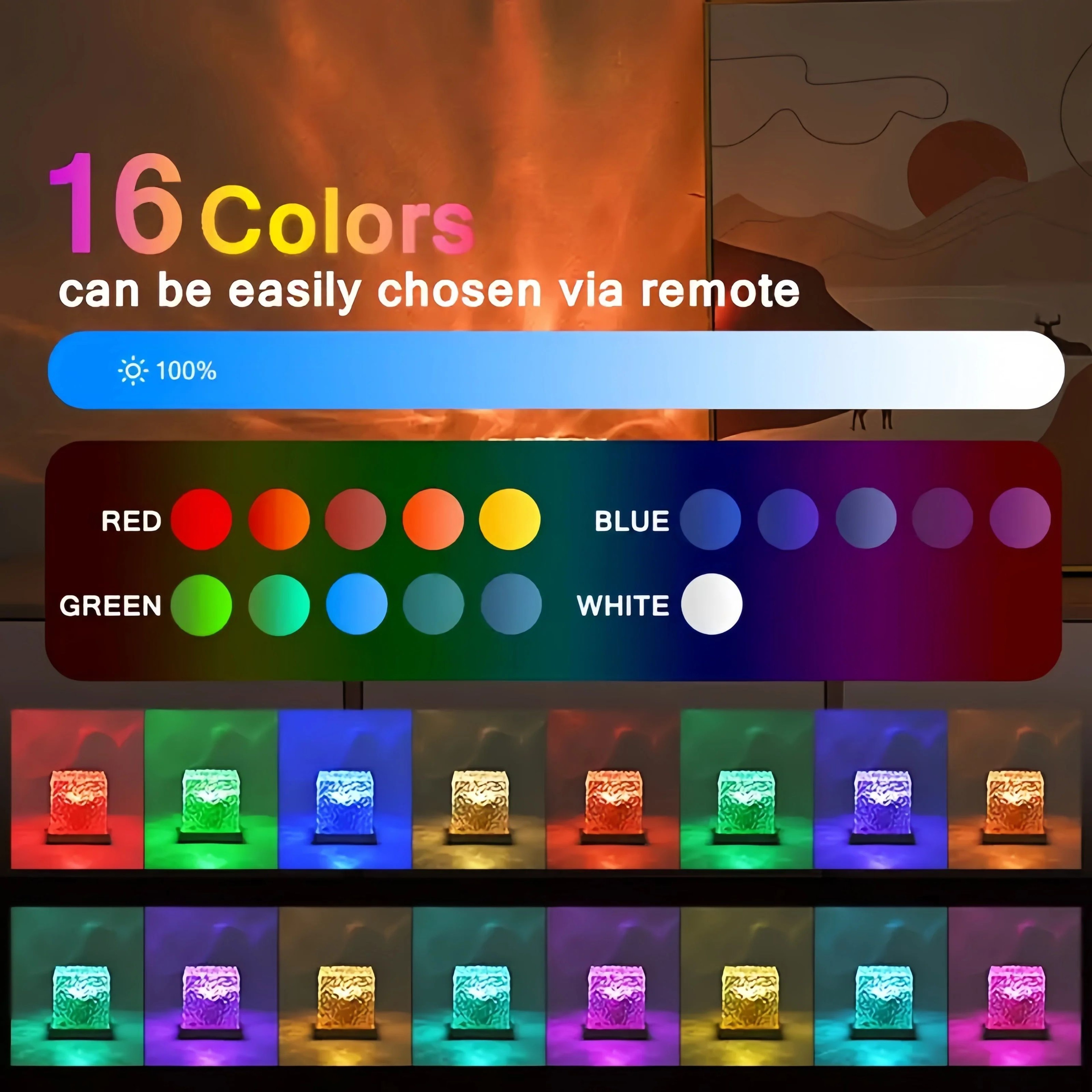 Ocean Wave Aurora Projector Light With Remote And 16 Color RGB Modes 3