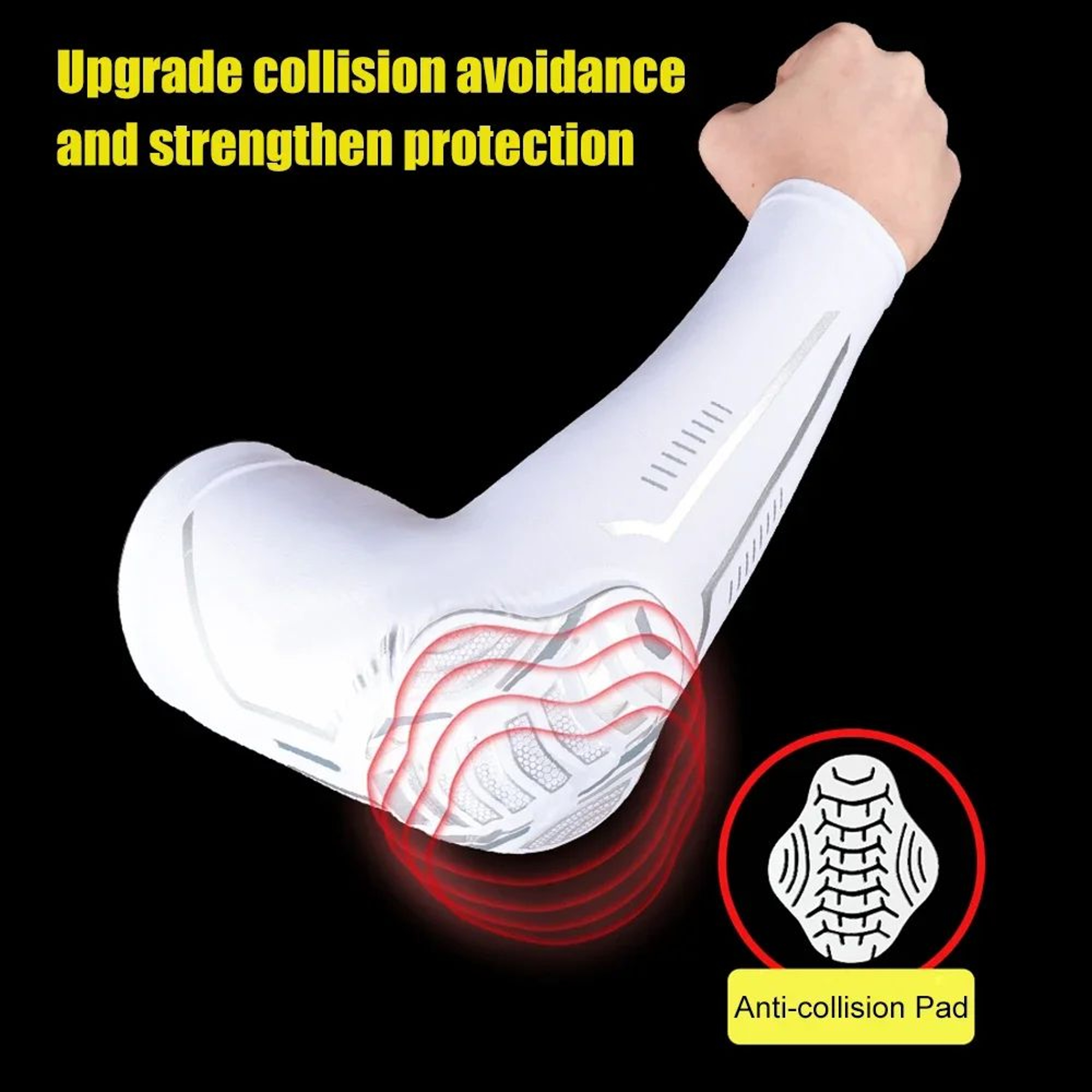Sports Elbow Support Compression Sleeves With Protective Padding For Basketball Cycling And Trainin 3