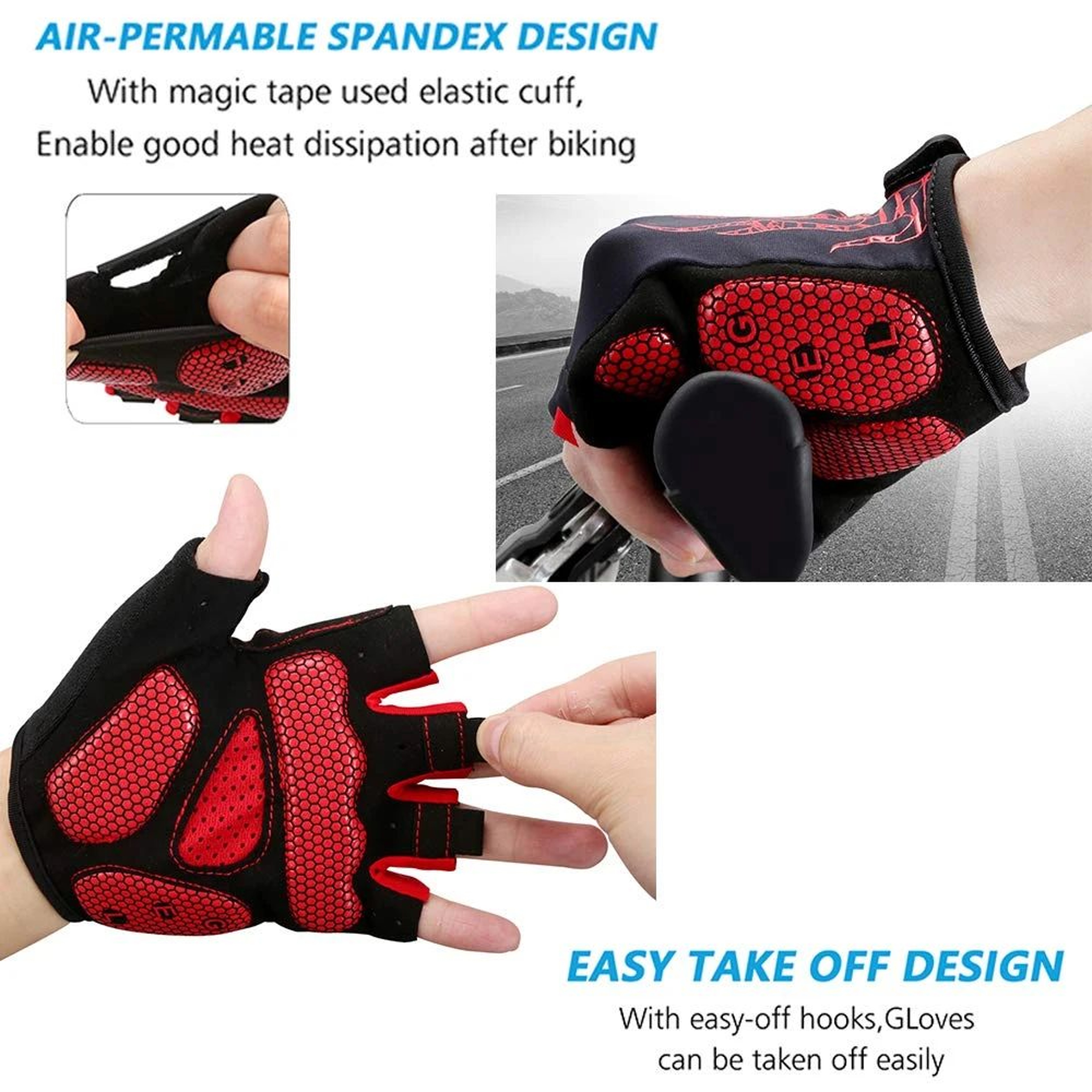 Half Finger Cycling Gloves With 5 Mm Gel Padding For Road Bike MTB And Fitness Training 4