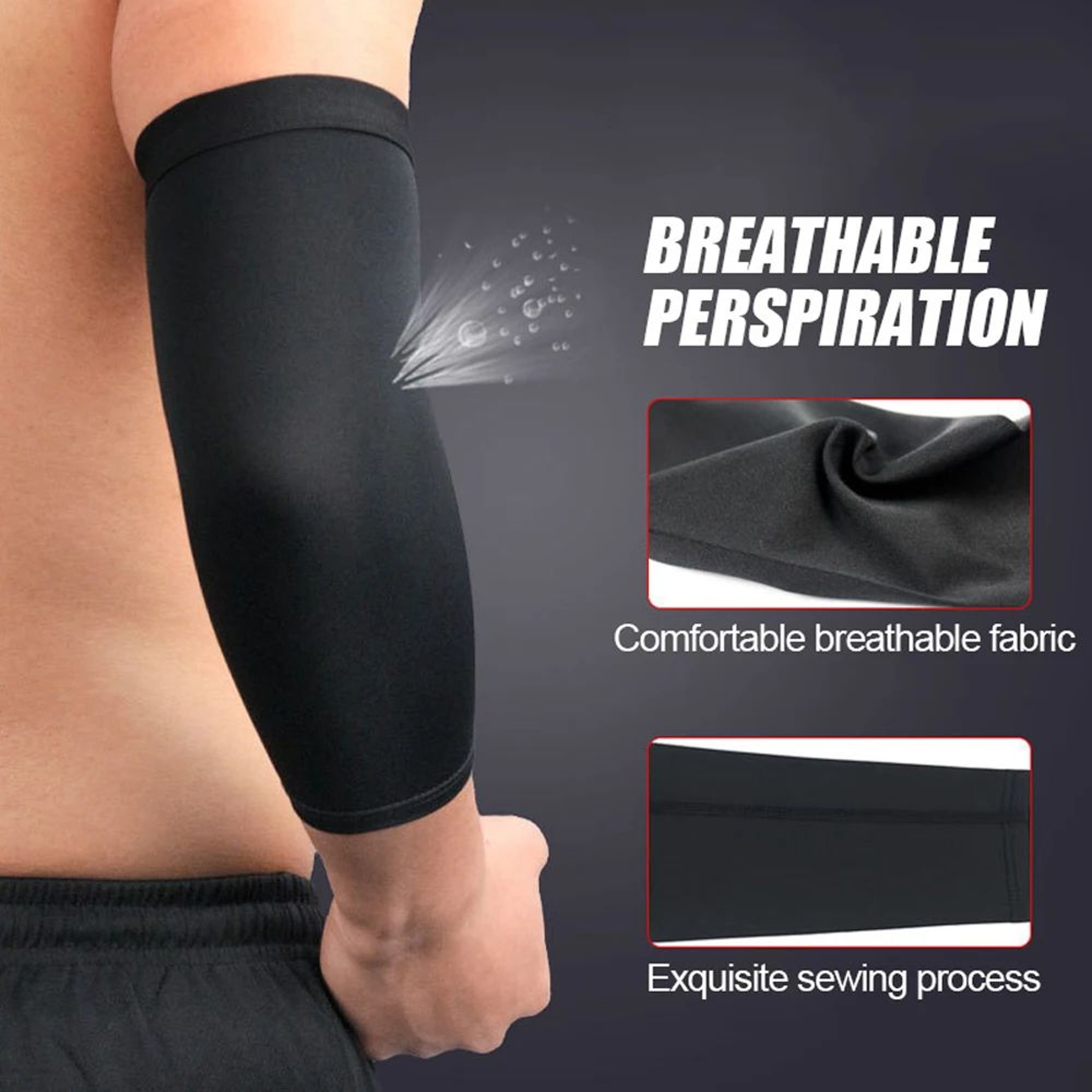 Breathable Compression Arm Sleeve With UV Sun Protection For Basketball Running And Fitness 4