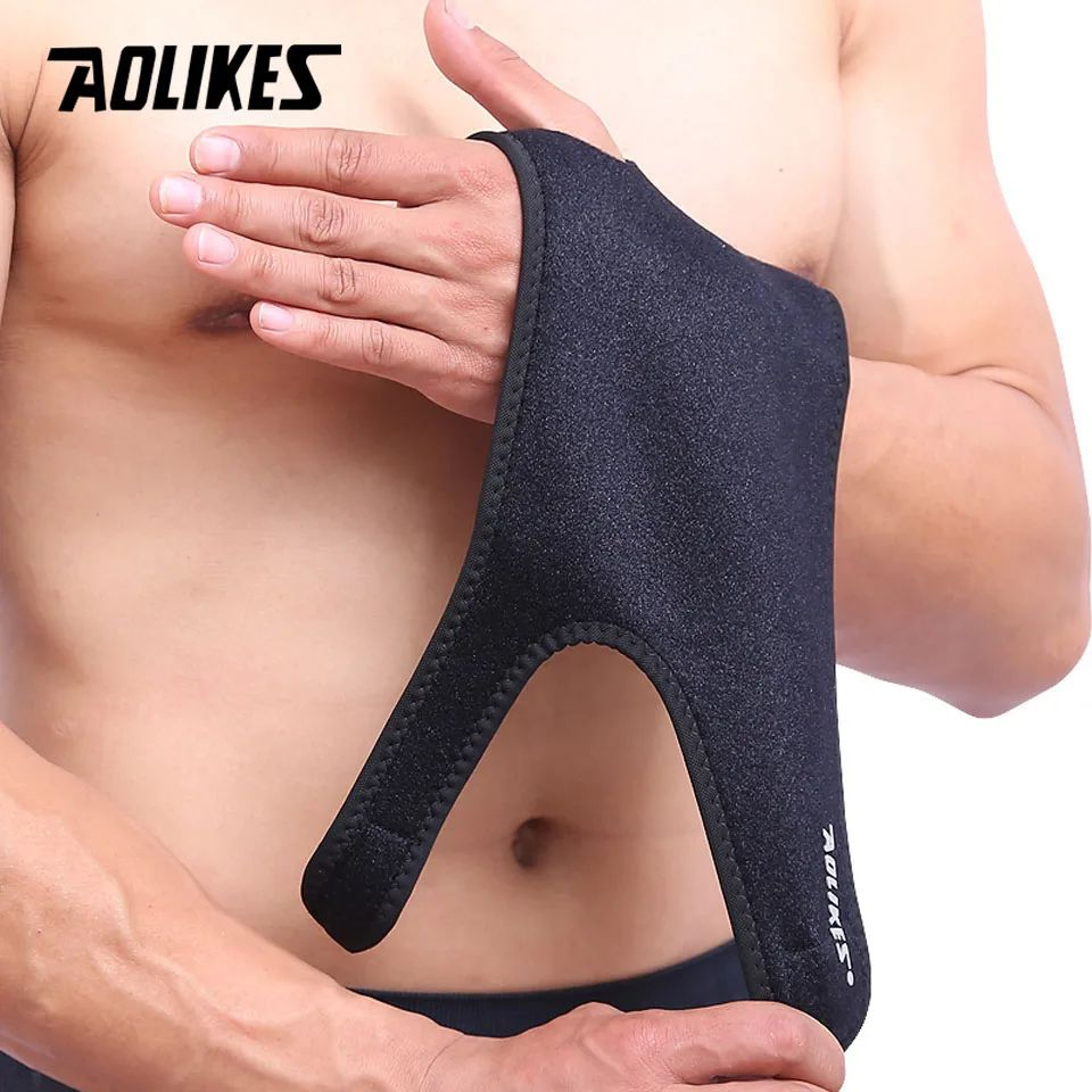 AOLIKES Adjustable Wrist Support Wrap For Weightlifting Gym Training And Wrist Pain Relief 3