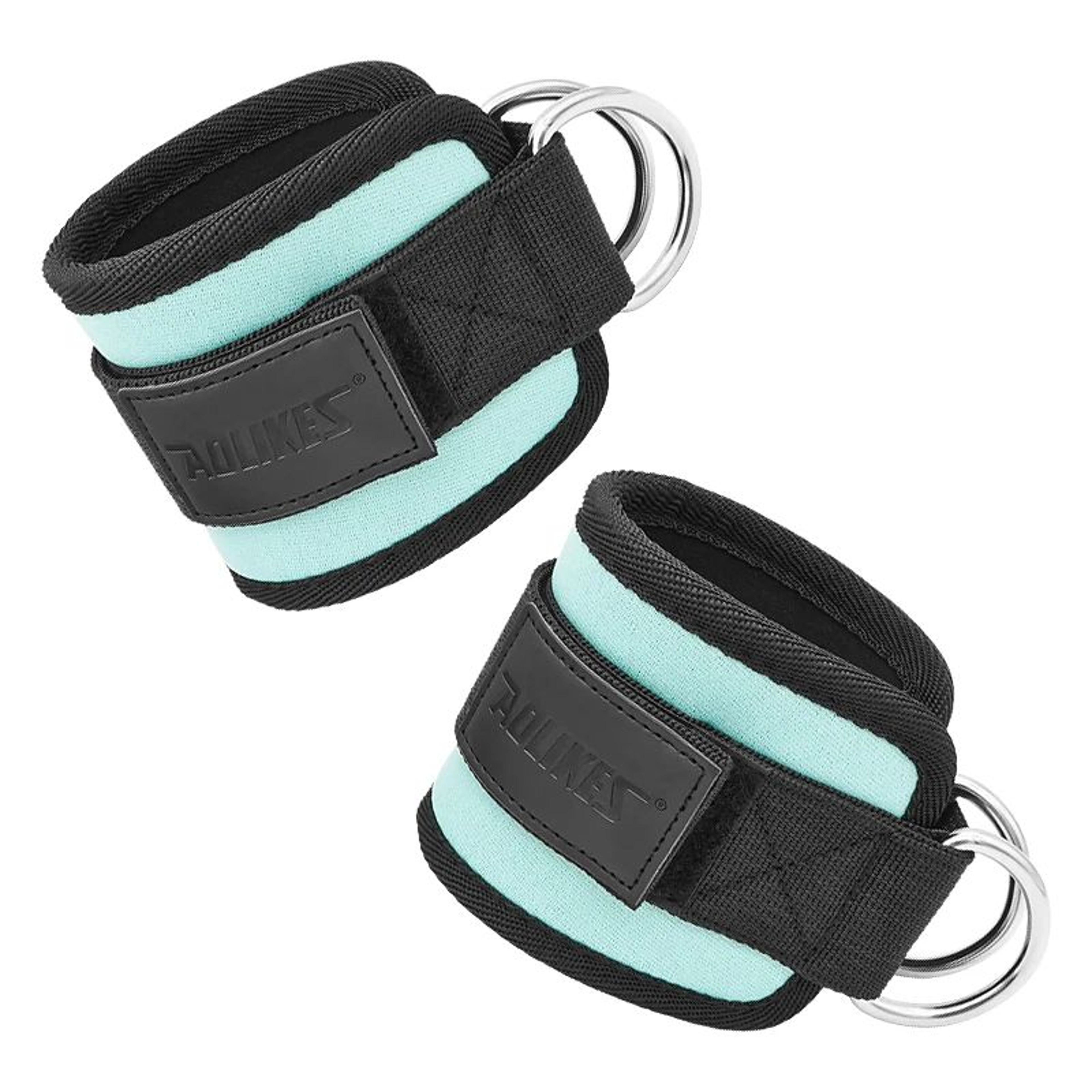 AOLIKES Double D Ring Ankle Straps For Cable Machine Glute And Leg Training 11