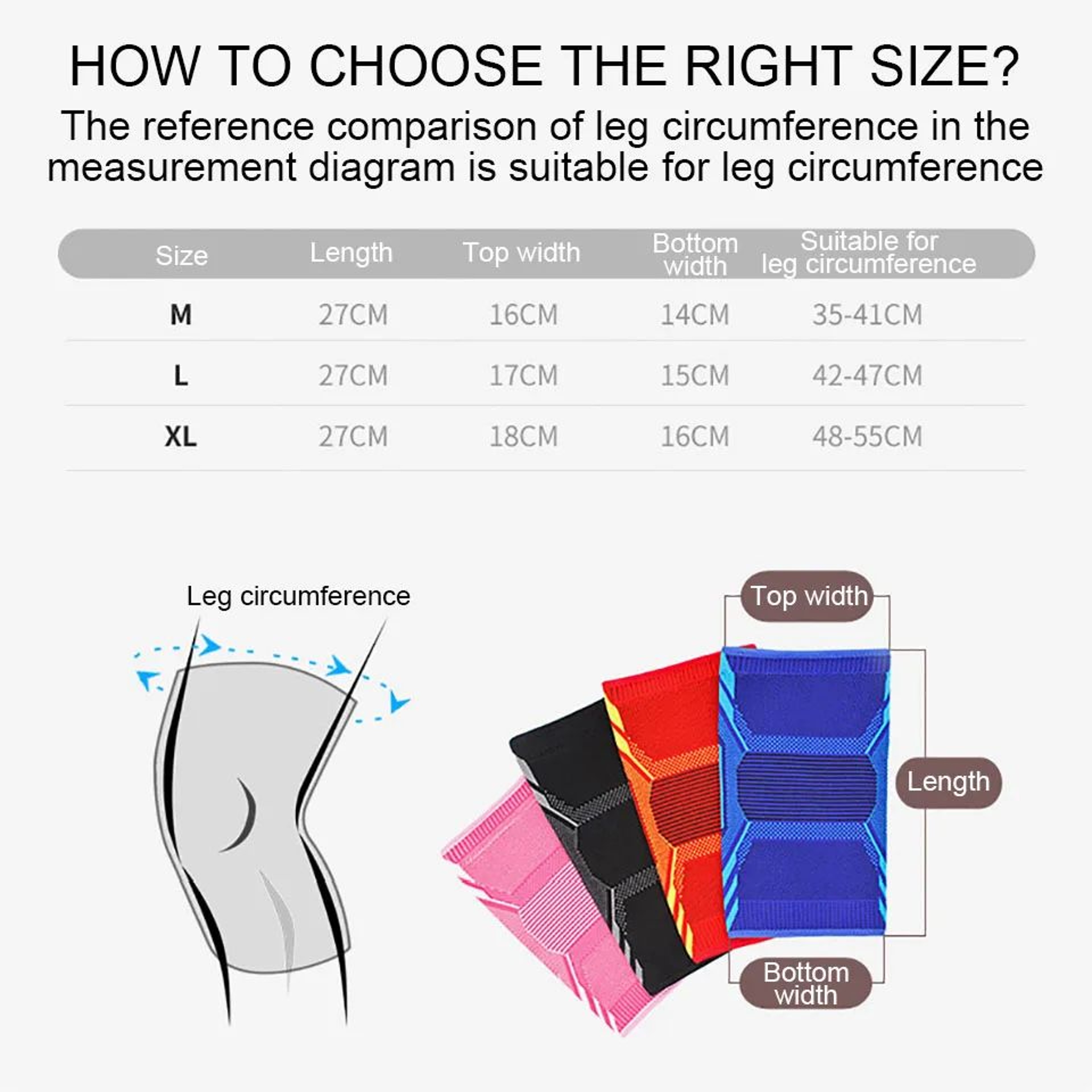AOLIKES Compression Knee Sleeve No Slip Knee Brace For Running Cycling And Sports Support 4