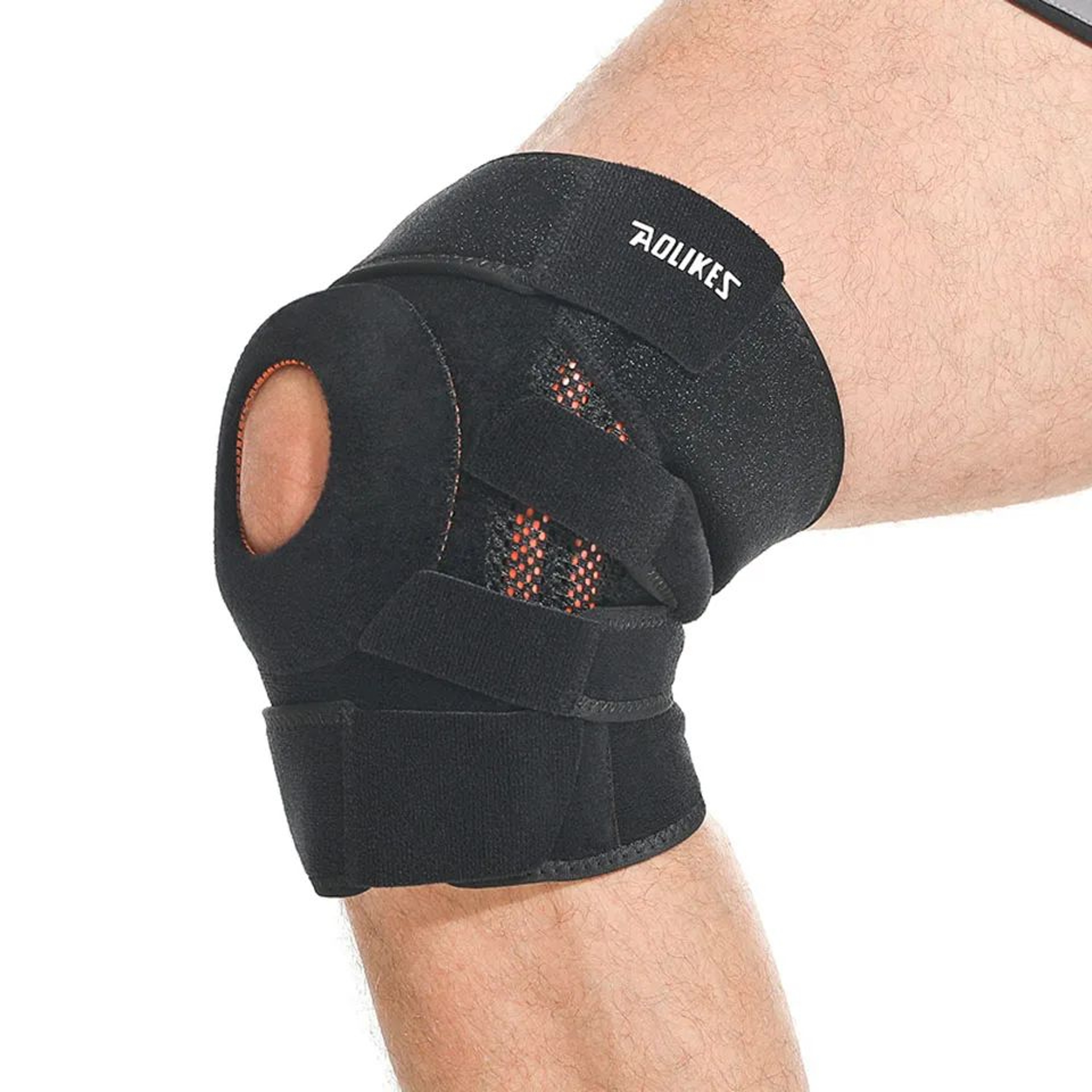 AOLIKES Knee Brace With Side Stabilizers Adjustable Patella Knee Brace For Sports Support And Daily 1