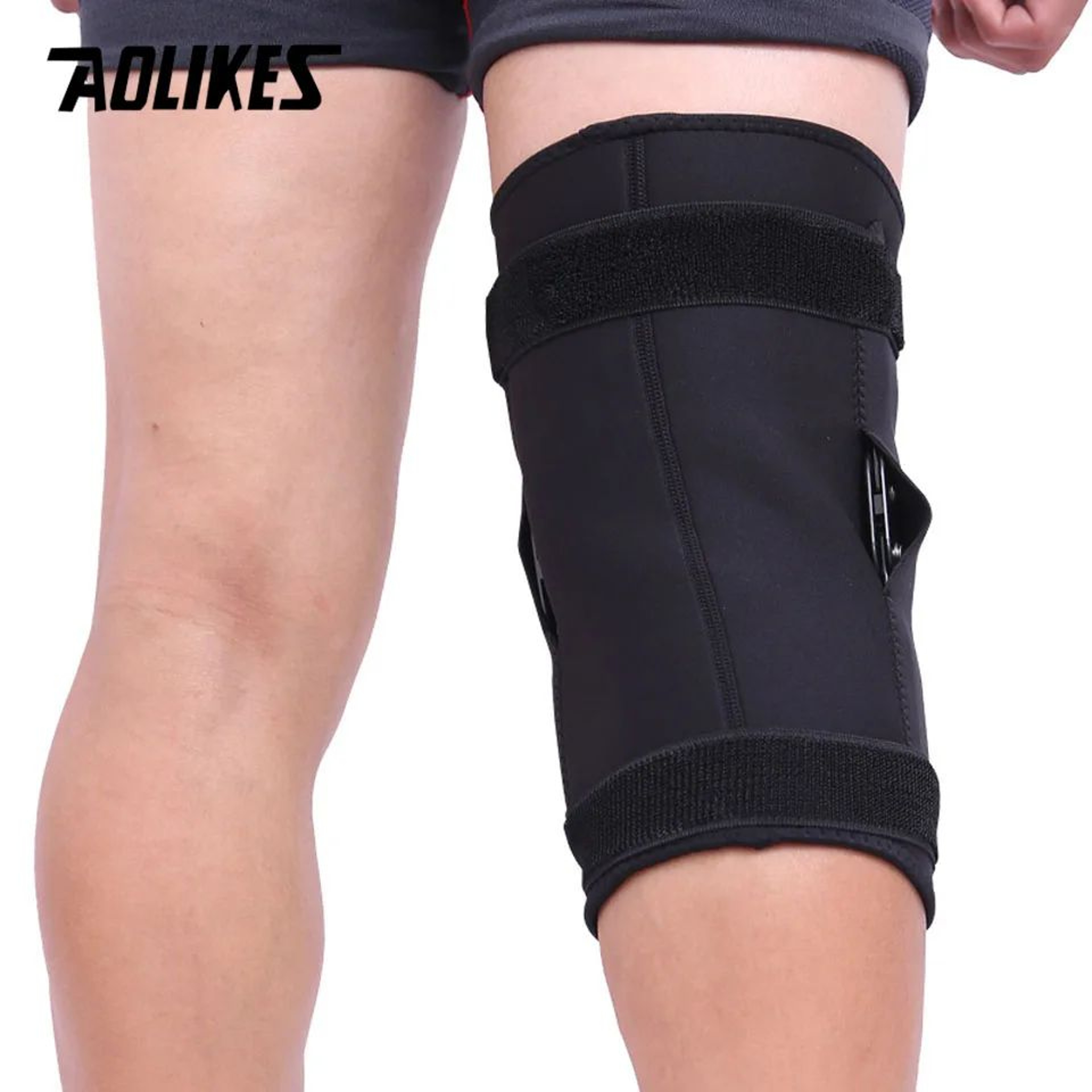 AOLIKES Knee Brace With Side Stabilizers Patella Knee Support For Sports Training Running And Every 2