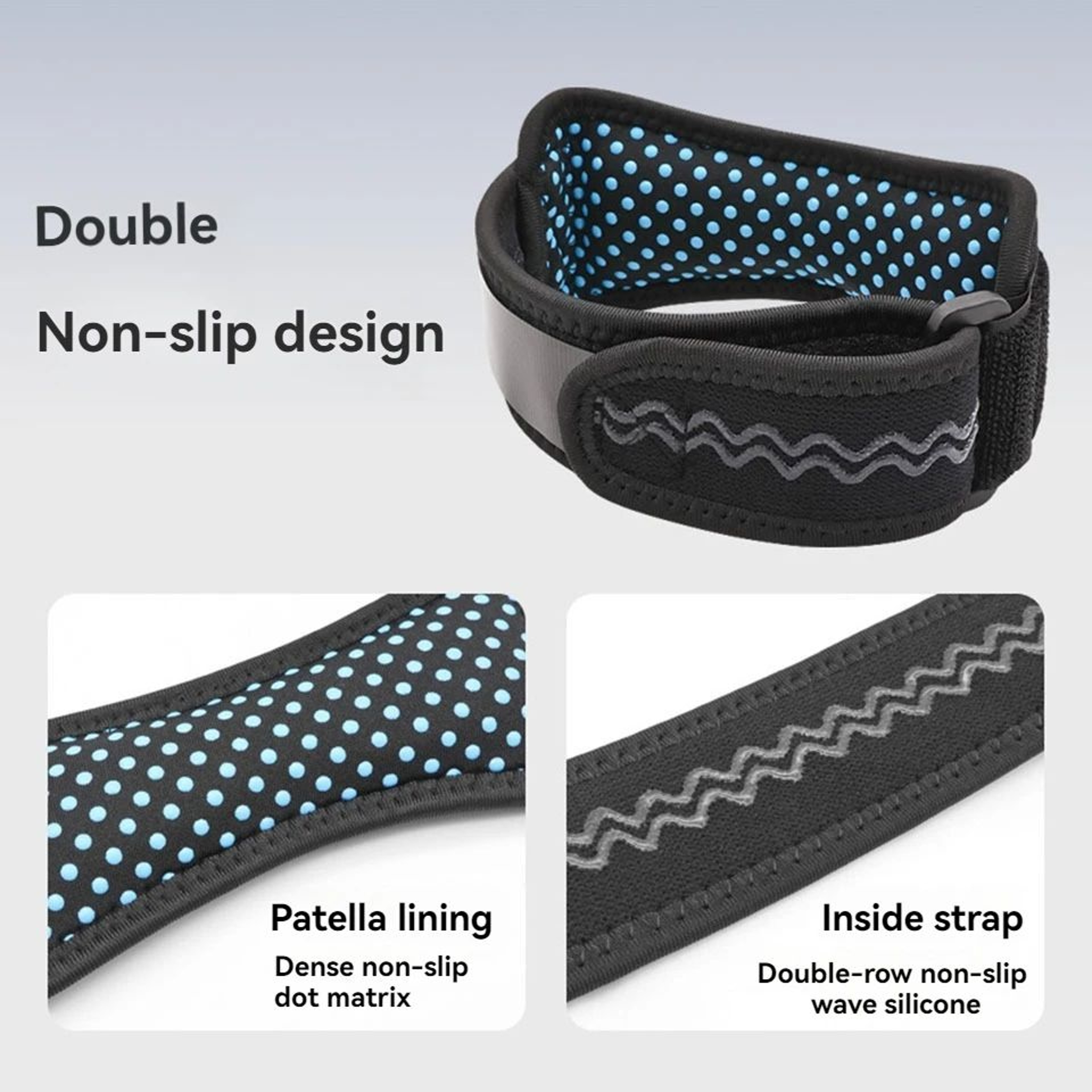 AOLIKES Patella Knee Strap Adjustable Knee Support Strap For Running Basketball Hiking And Sports T 2